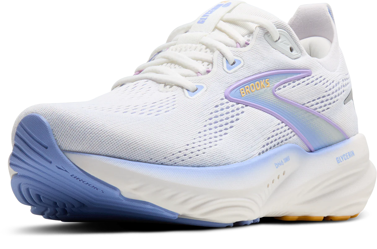 Brooks Womens Glycerin 22 - White/Blue Heron/Apricot - Neutral - AW25 - Image 8