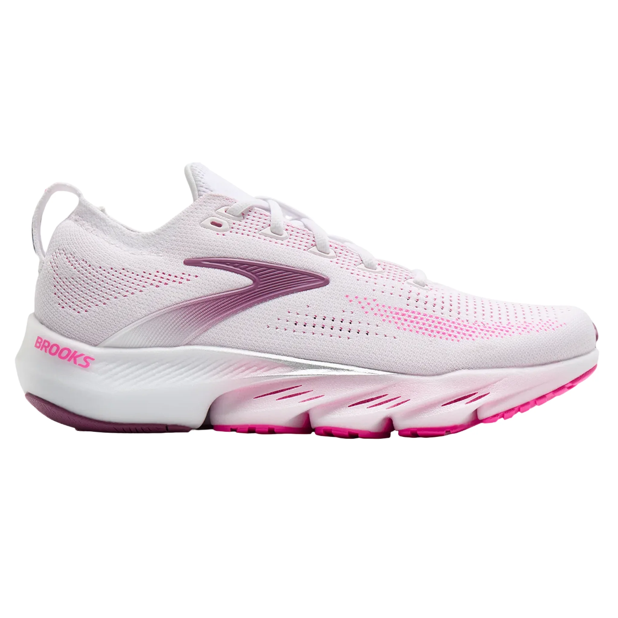 Brooks Womens Glycerin Flex - White/Cyber Pink/Argyle - SS26
