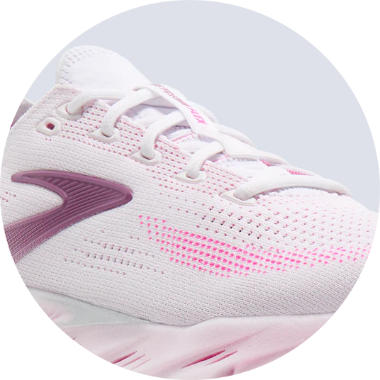 Brooks Womens Glycerin Flex - White/Cyber Pink/Argyle - SS26 - Image 10