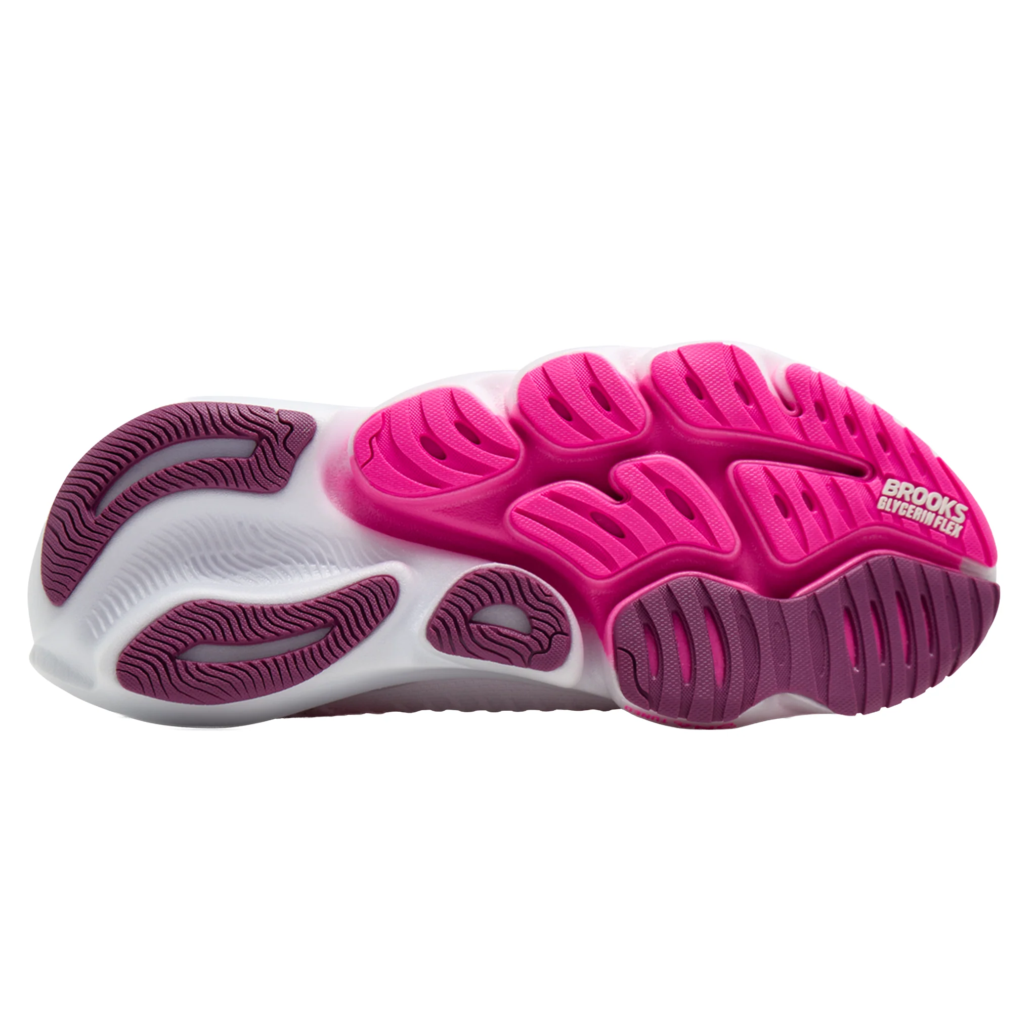 Brooks Womens Glycerin Flex - White/Cyber Pink/Argyle - SS26 - Image 2