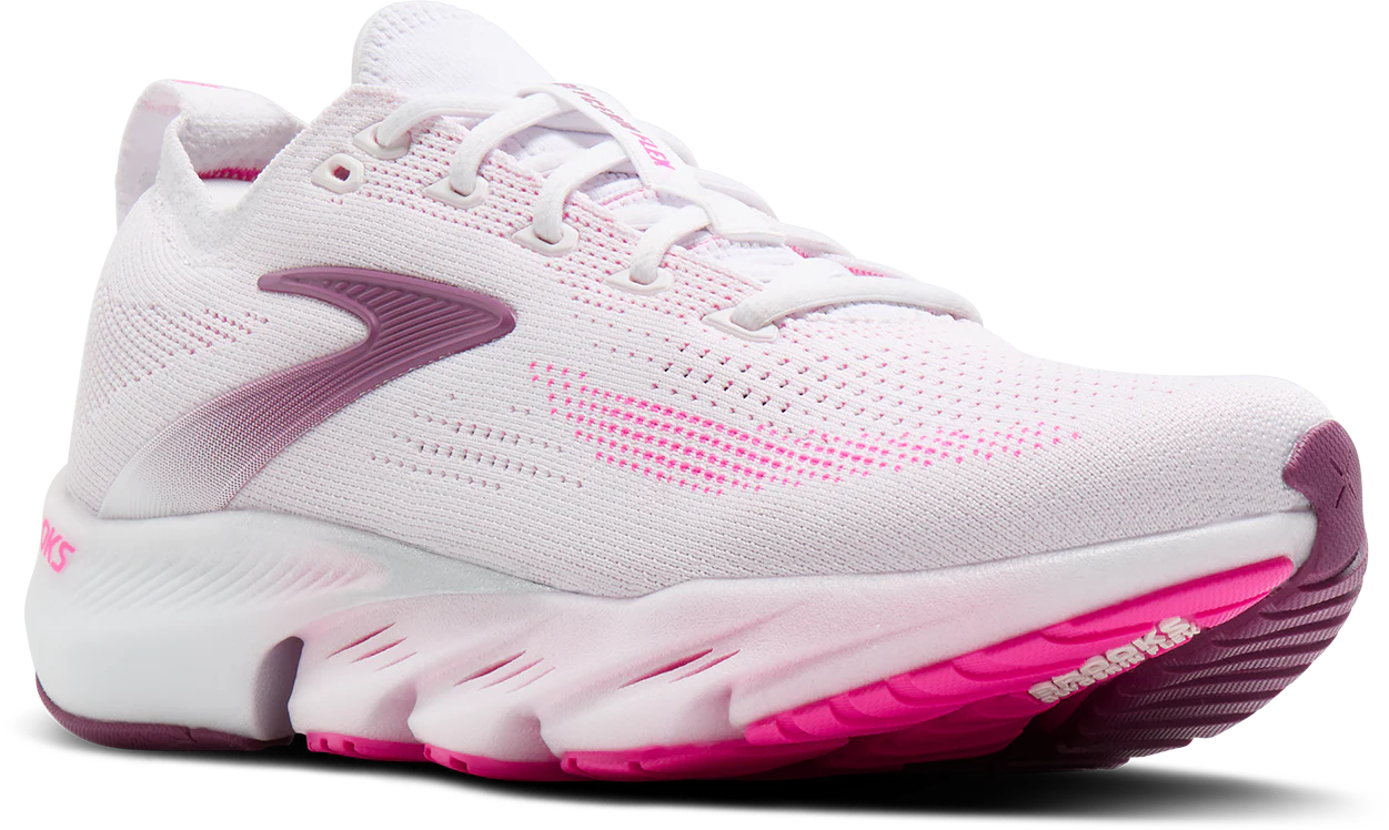 Brooks Womens Glycerin Flex - White/Cyber Pink/Argyle - SS26 - Image 3