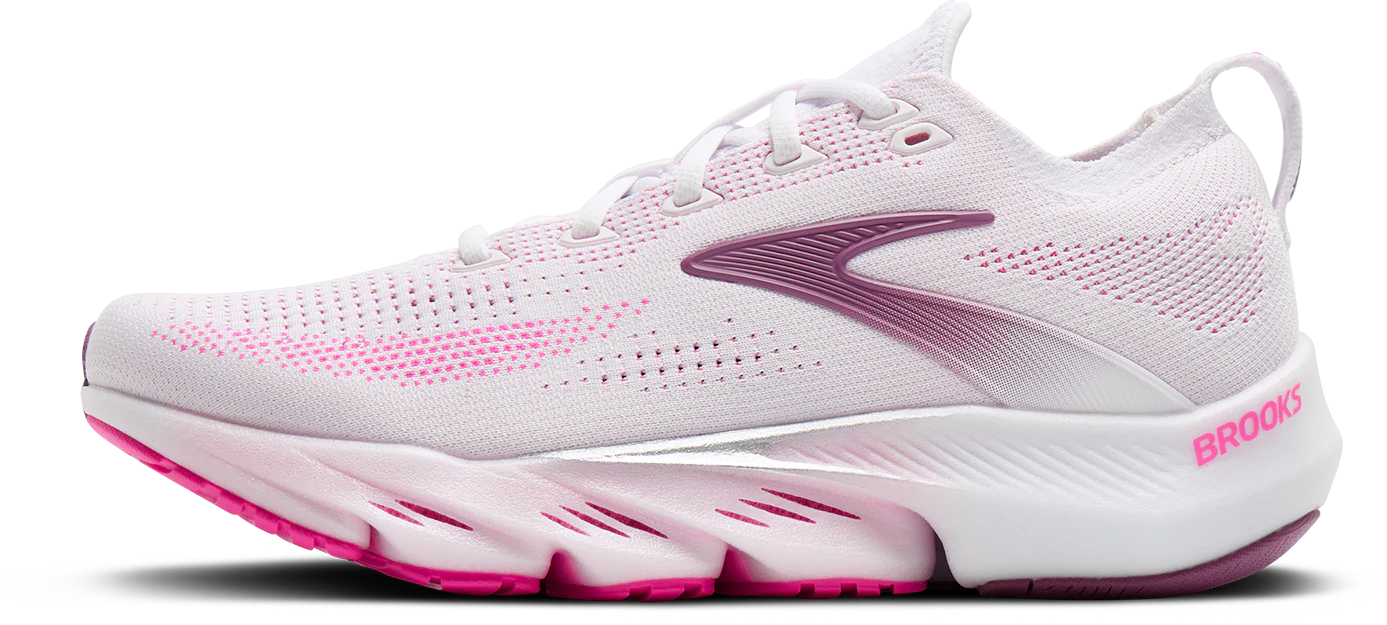 Brooks Womens Glycerin Flex - White/Cyber Pink/Argyle - SS26 - Image 4