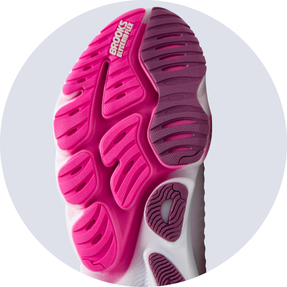 Brooks Womens Glycerin Flex - White/Cyber Pink/Argyle - SS26 - Image 9