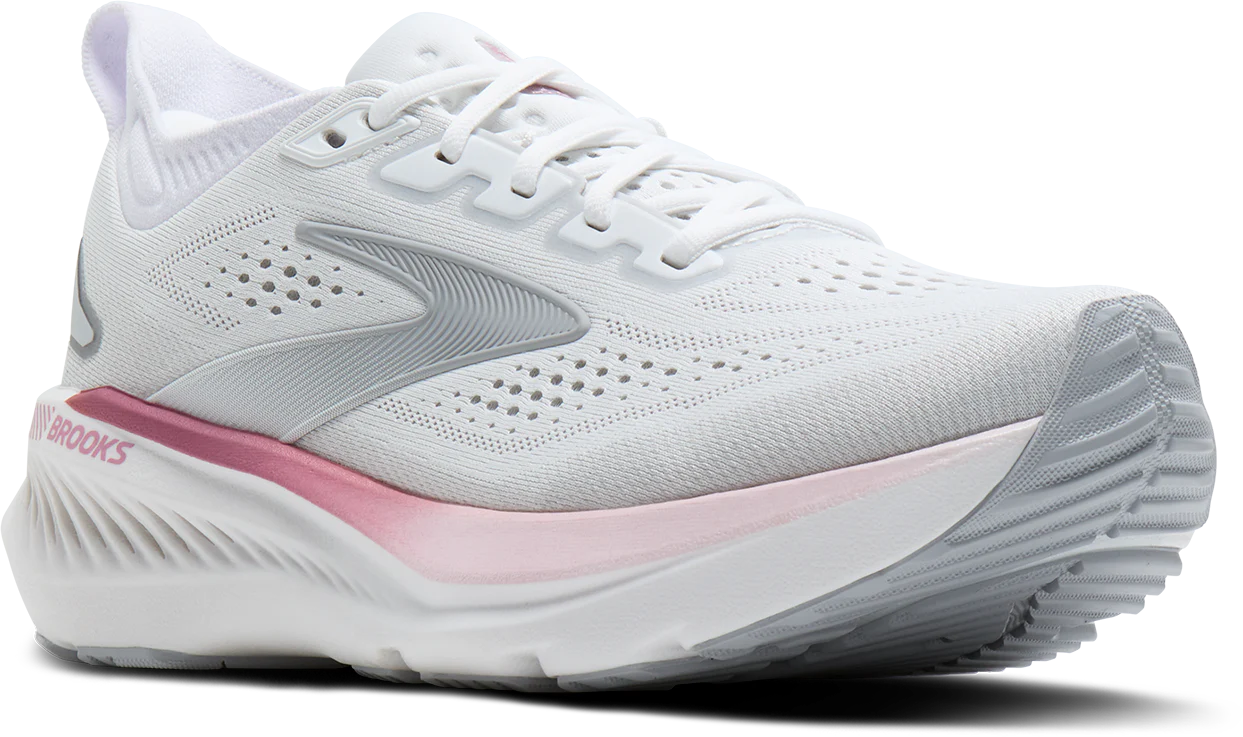 Brooks Womens Glycerin GTS 23 - White/Harbor Mist/Metallic - Stability - SS26 - Image 3