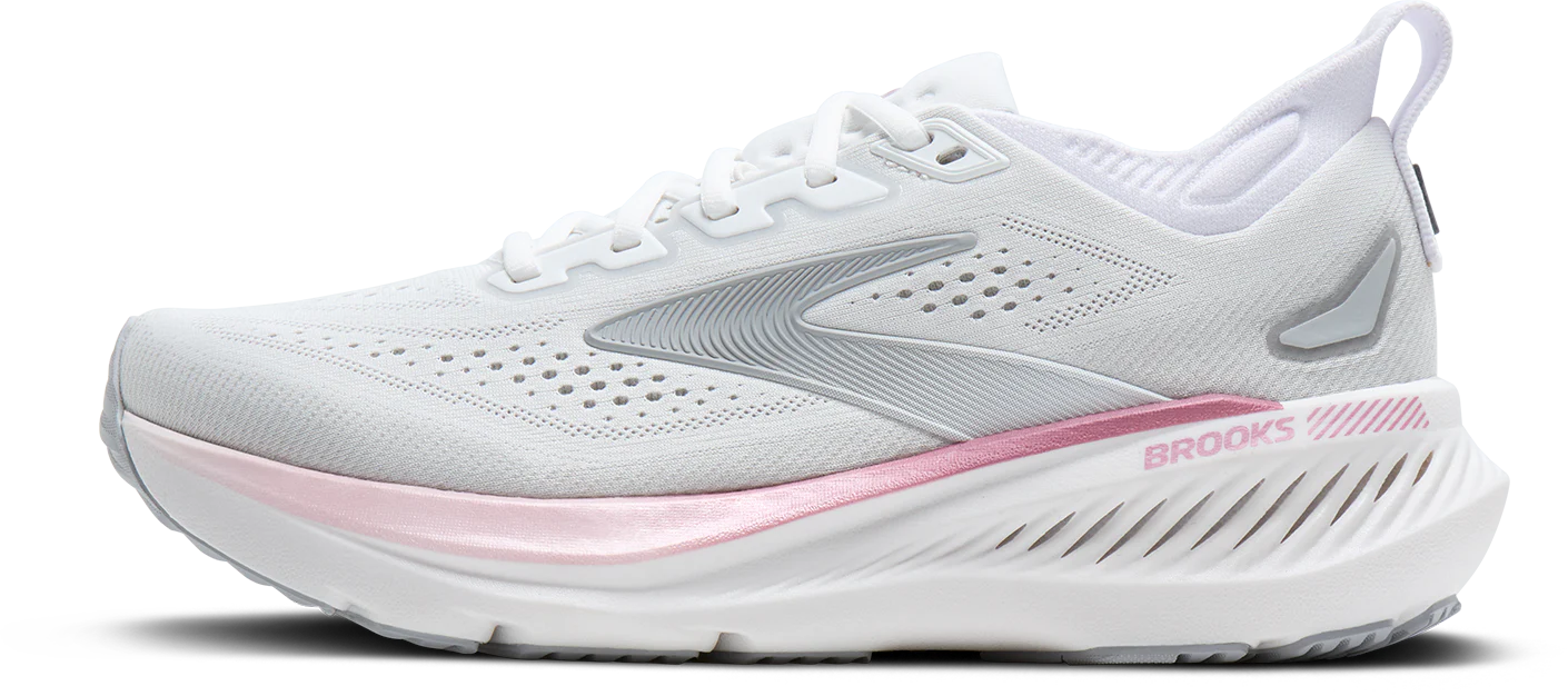 Brooks Womens Glycerin GTS 23 - White/Harbor Mist/Metallic - Stability - SS26 - Image 4