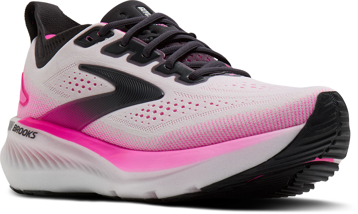 Brooks Womens Glycerin GTS 23 - White/Phantom/Cyber Pink - Stability - SS26 - Image 3