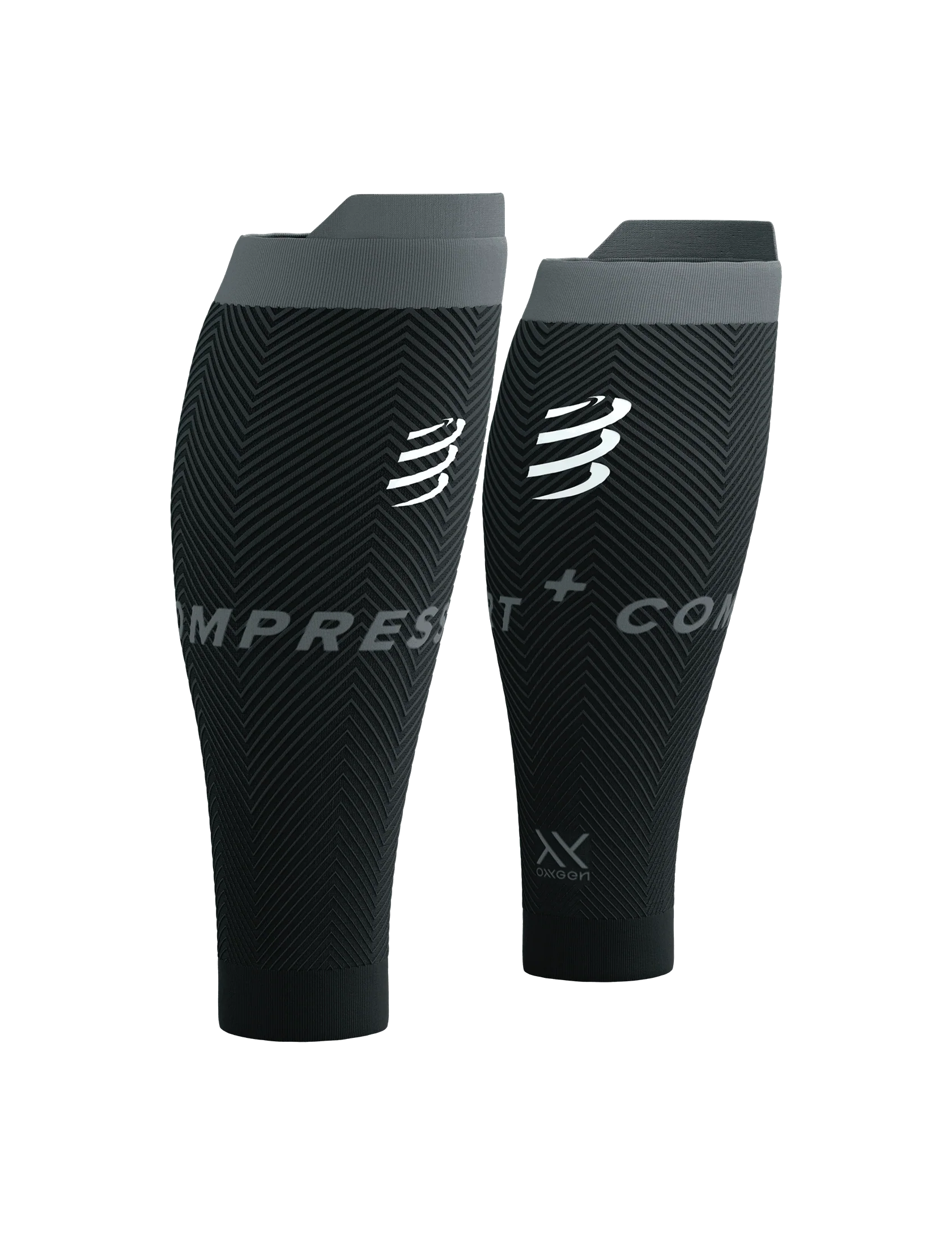 Compressport R2 Oxygen Compression Sleeve - Black/Steel Grey