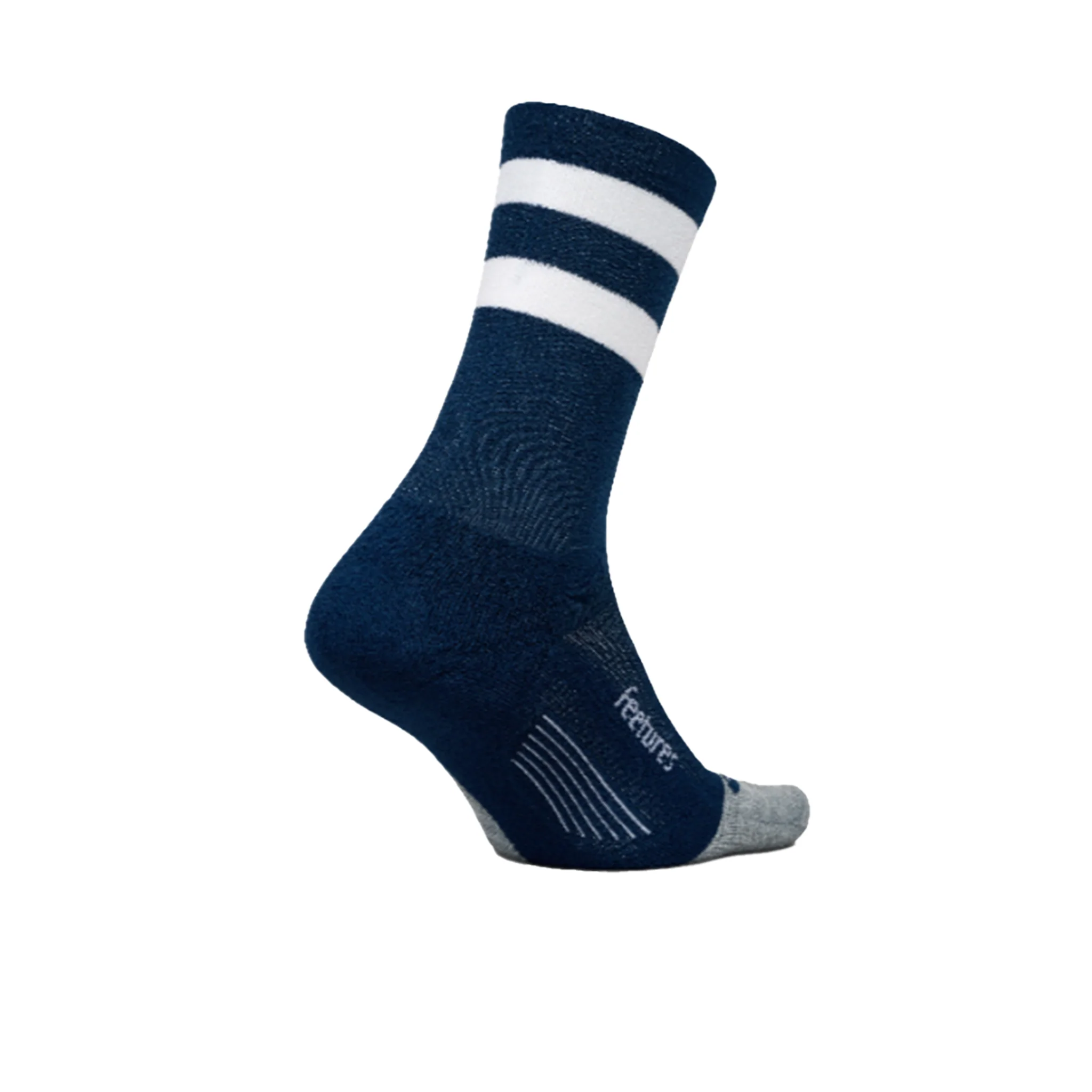 Feetures Elite Light Cushion Mini Crew - Navy High Top Stripe - SS25 - Image 3