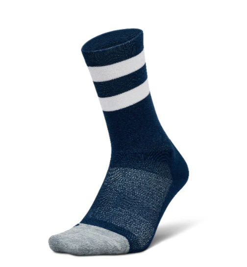 Feetures Elite Light Cushion Mini Crew - Navy High Top Stripe - SS25 - Image 5