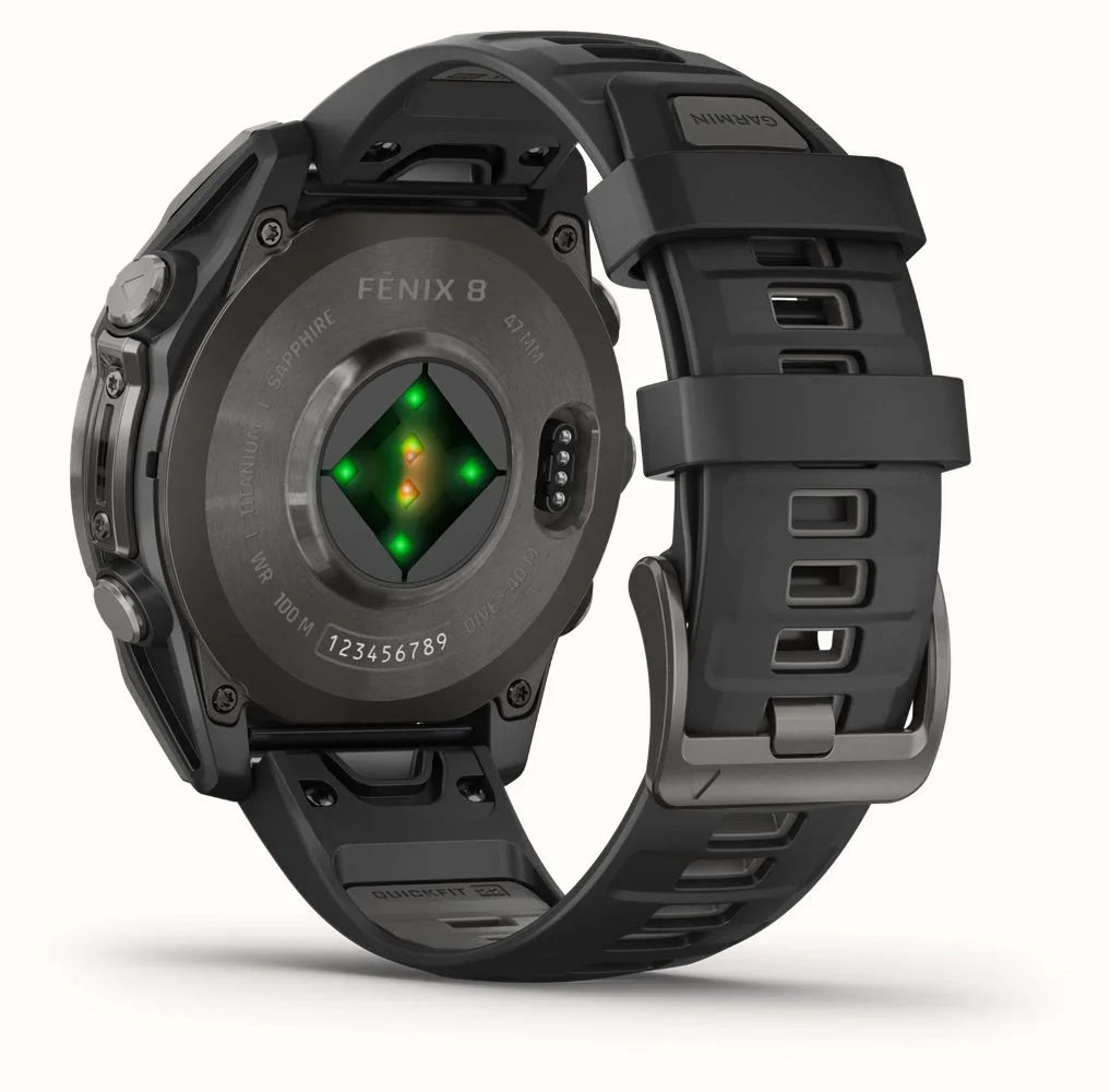 Garmin Fenix 8 - 43mm, AMOLED - Sapphire, Carbon Grey/Black Silicone - Image 8