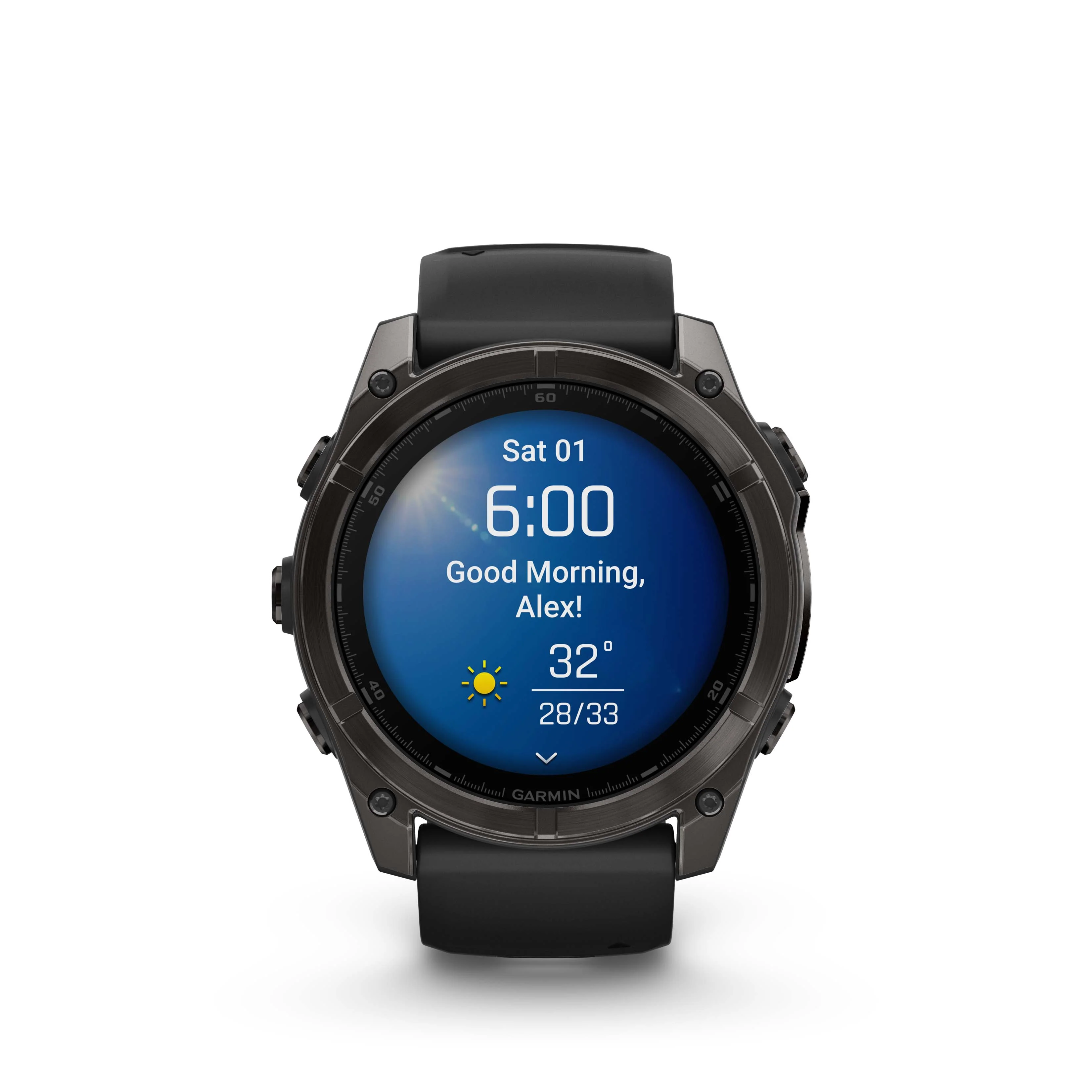 Garmin Fenix 8 - 51mm, AMOLED - Sapphire, Carbon Grey DLC with Black/Pebble Grey Silicone Band - Image 6