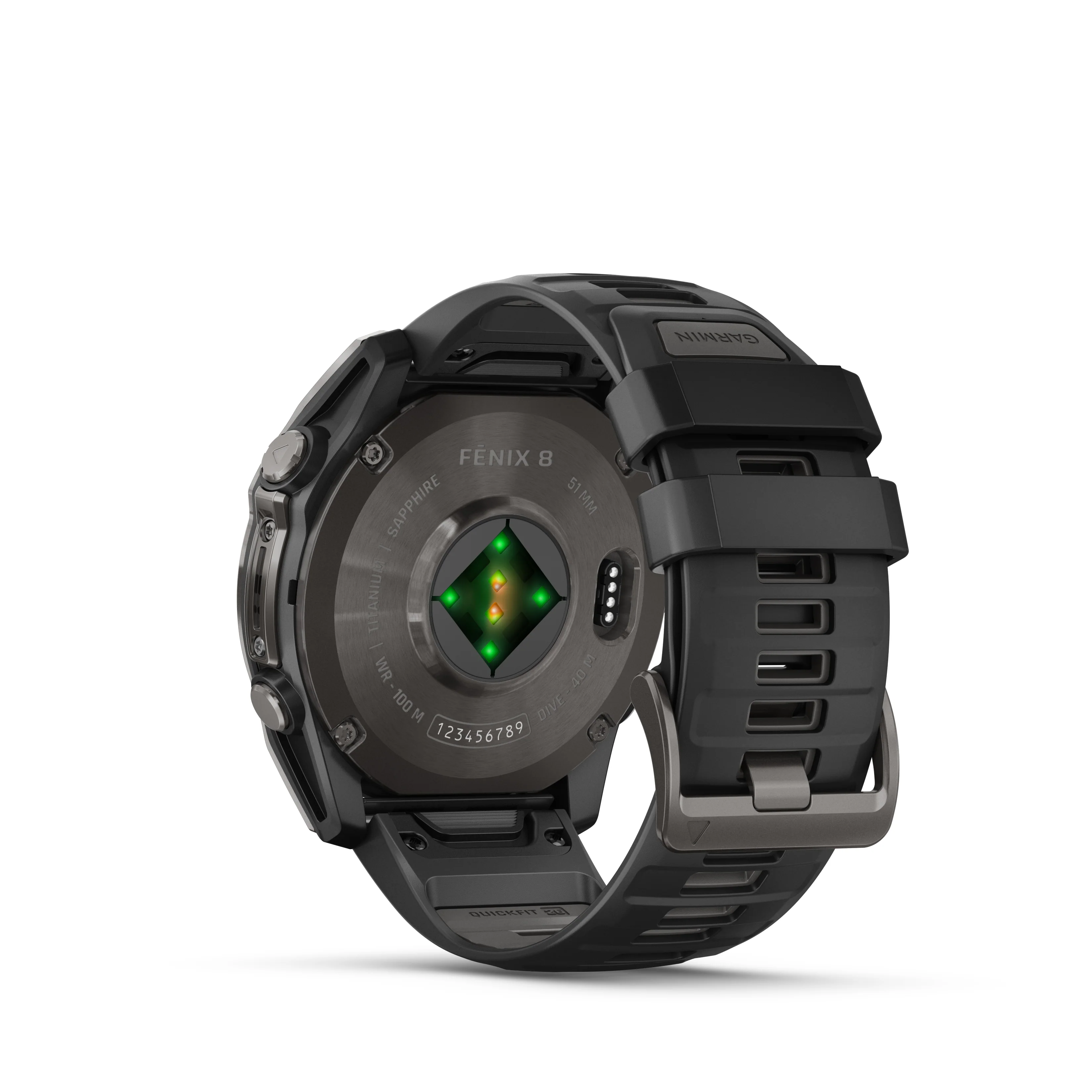 Garmin Fenix 8 - 51mm, AMOLED - Sapphire, Carbon Grey DLC with Black/Pebble Grey Silicone Band - Image 9