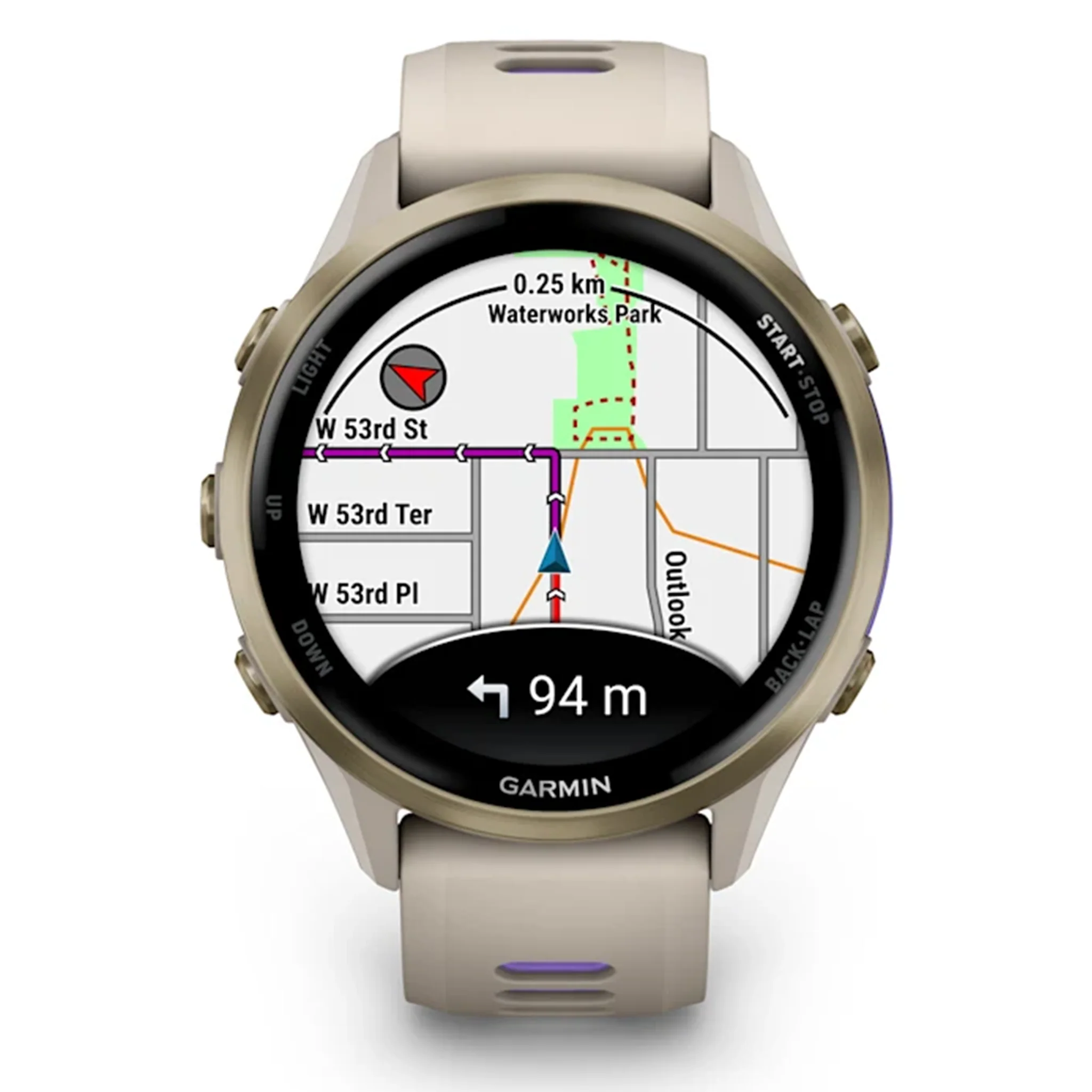 Garmin Forerunner 970 - 47mm - Gold Titanium/French Grey - Image 3