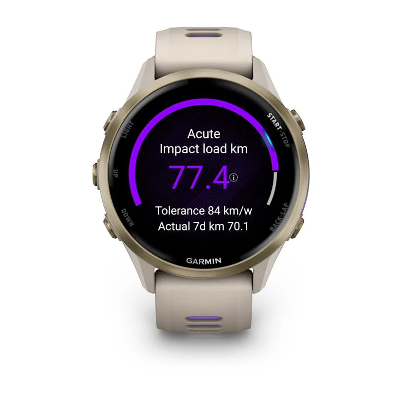 Garmin Forerunner 970 - 47mm - Gold Titanium/French Grey - Image 4