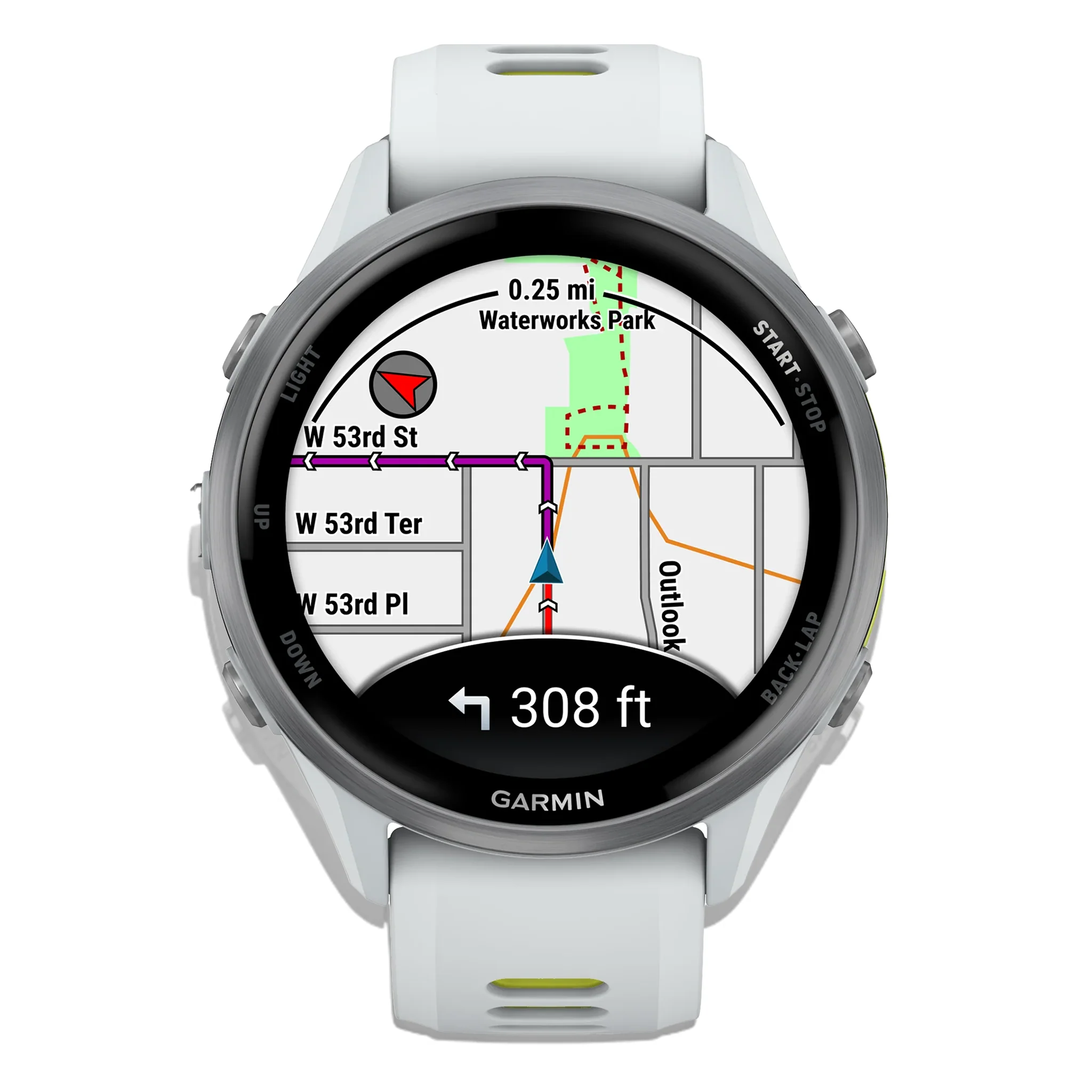 Garmin Forerunner 970 - 47mm - Whitestone/Translucent Amp Yellow - Image 3