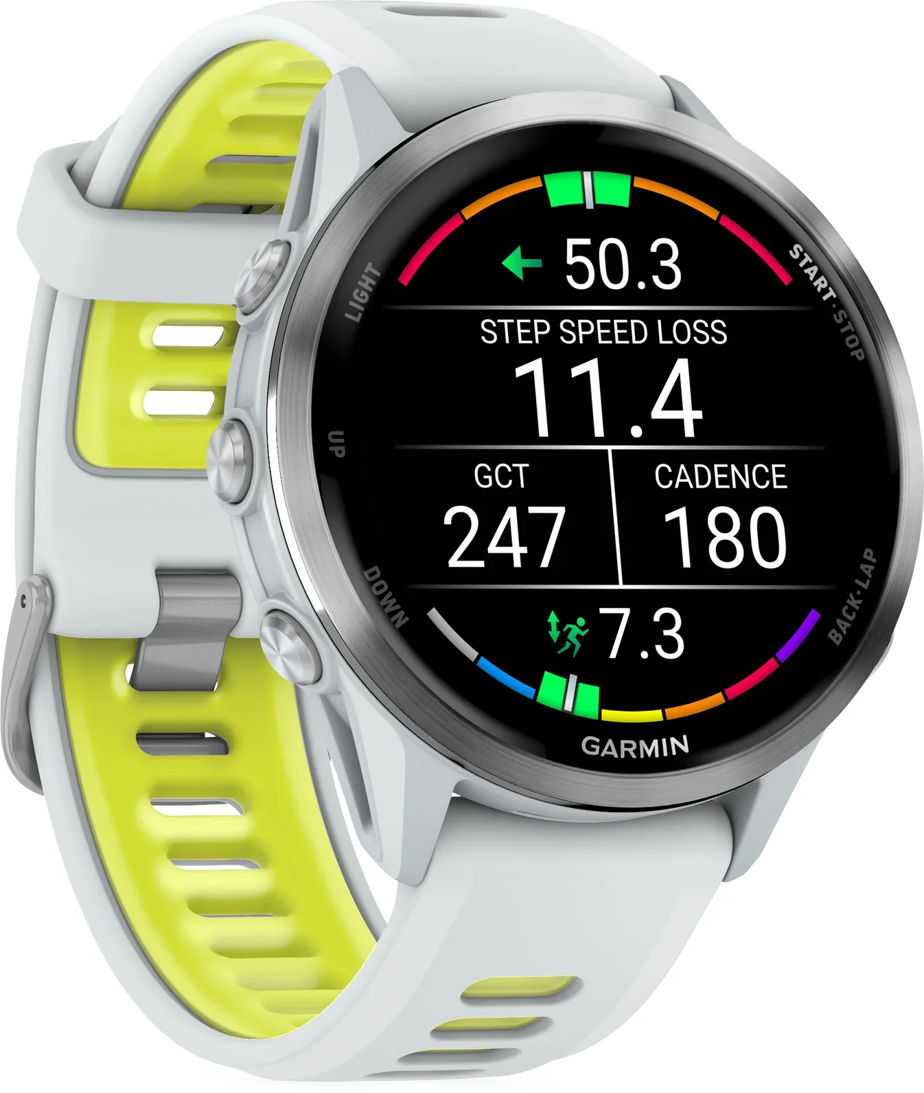 Garmin Forerunner 970 - 47mm - Whitestone/Translucent Amp Yellow - Image 5