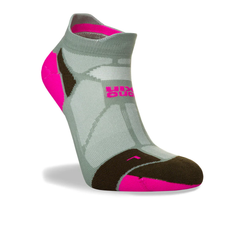 Hilly Womens Marathon Fresh Socklet - Sage/Fluo Pink