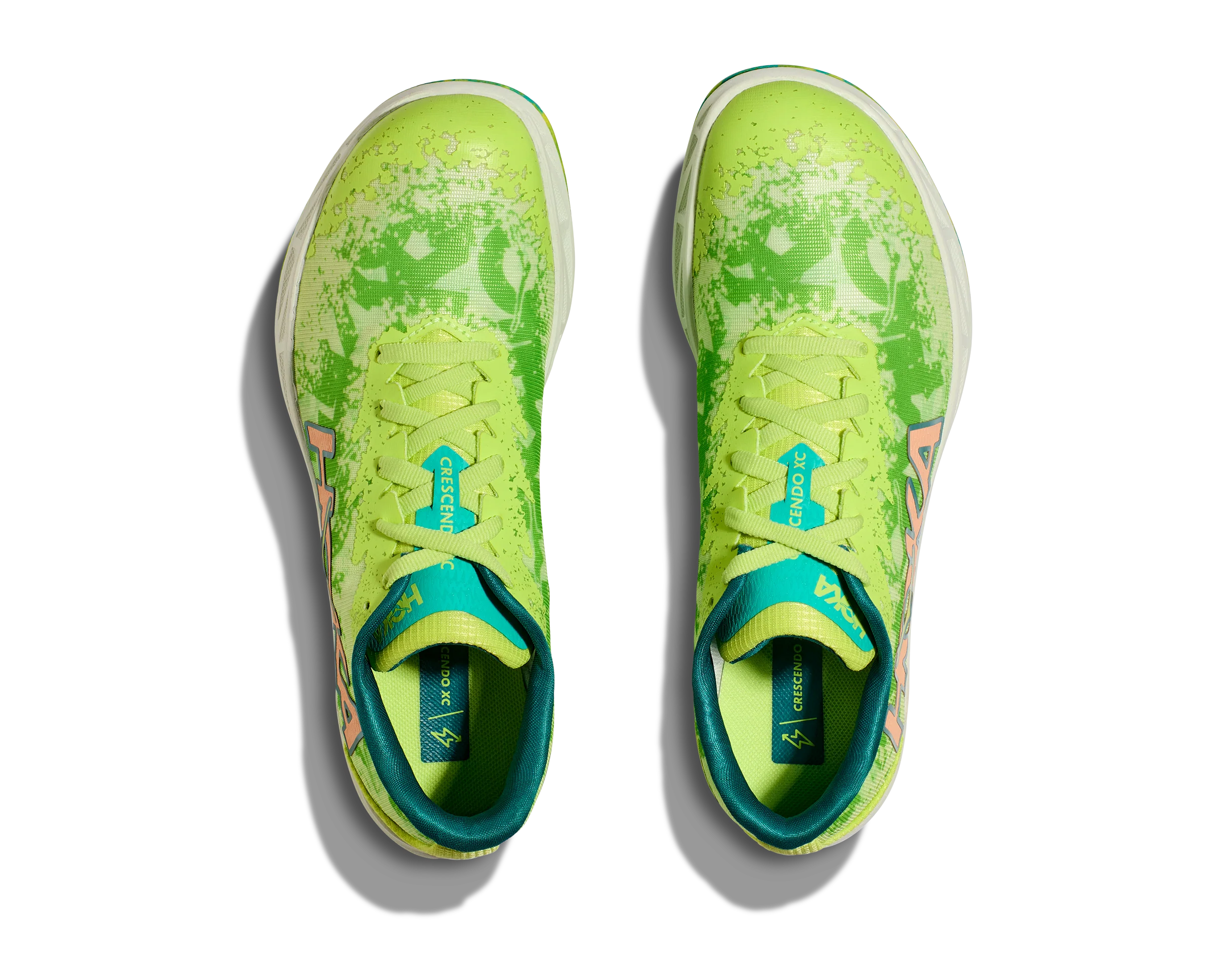 Hoka Crescendo Cross Country Spikes - Lettuce/Electric Lime - Image 3