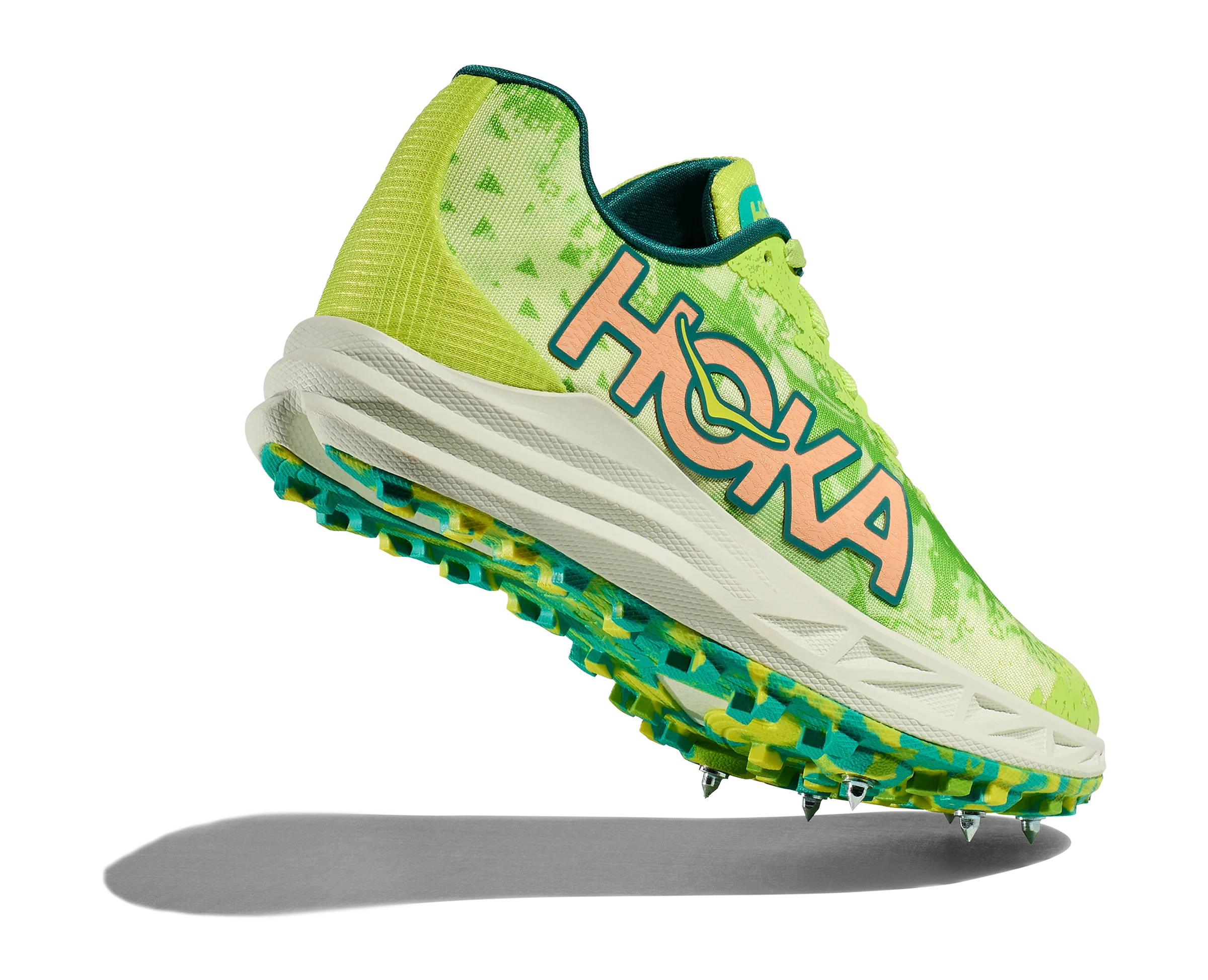 Hoka Crescendo Cross Country Spikes - Lettuce/Electric Lime - Image 5