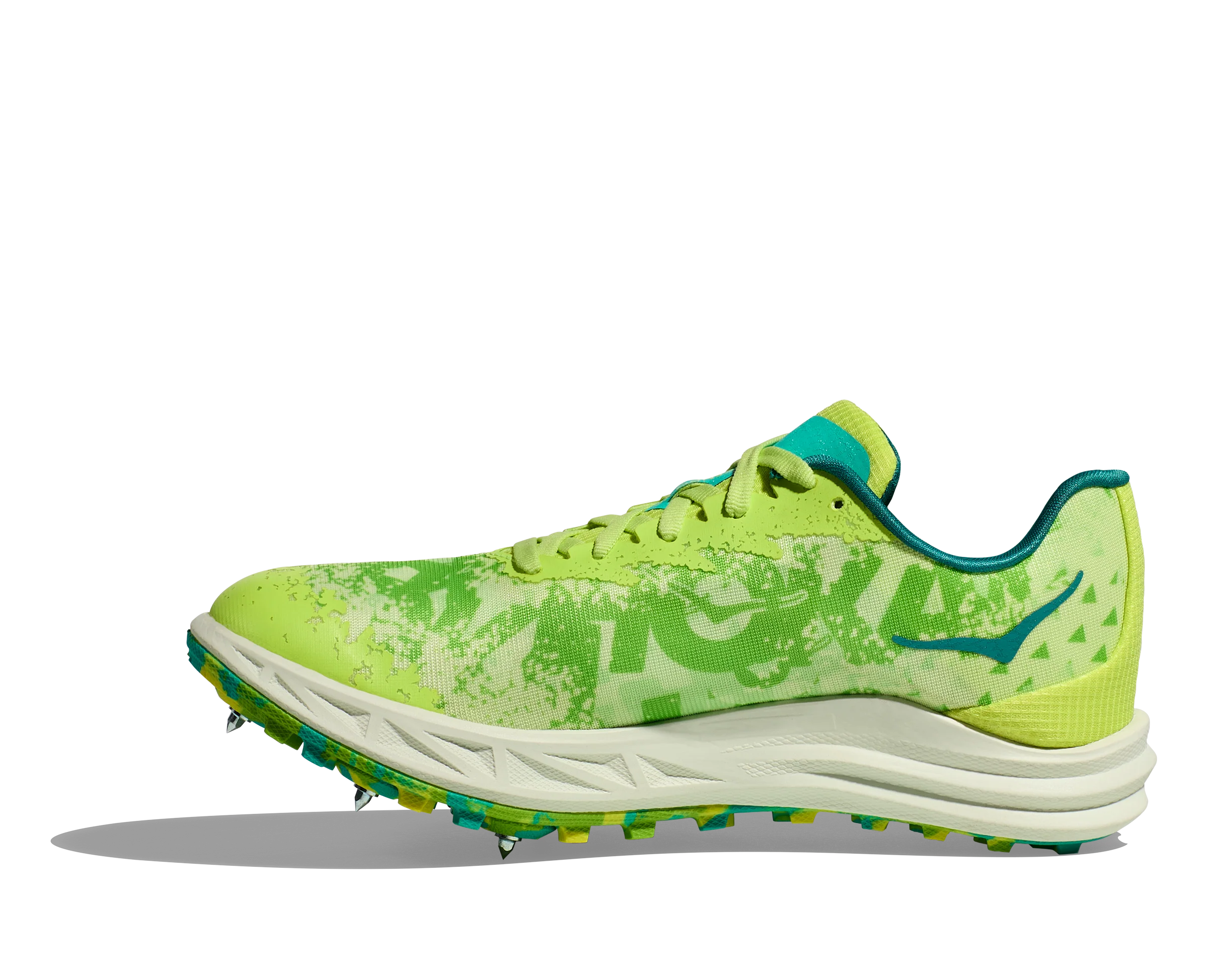 Hoka Crescendo Cross Country Spikes - Lettuce/Electric Lime - Image 8