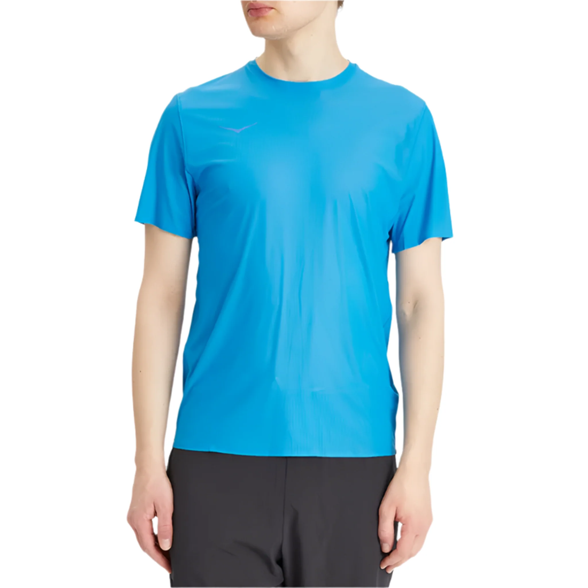 Hoka Mens Airolite Run Short Sleeve - Hoka Blue - Image 2