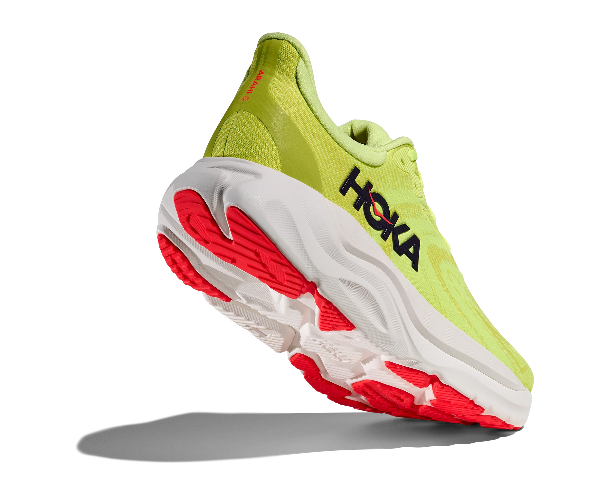 Hoka Mens Arahi 8 Wide - 2E Width - Neon Yuzu/Neon Flame - Stability - SS26 - Image 5