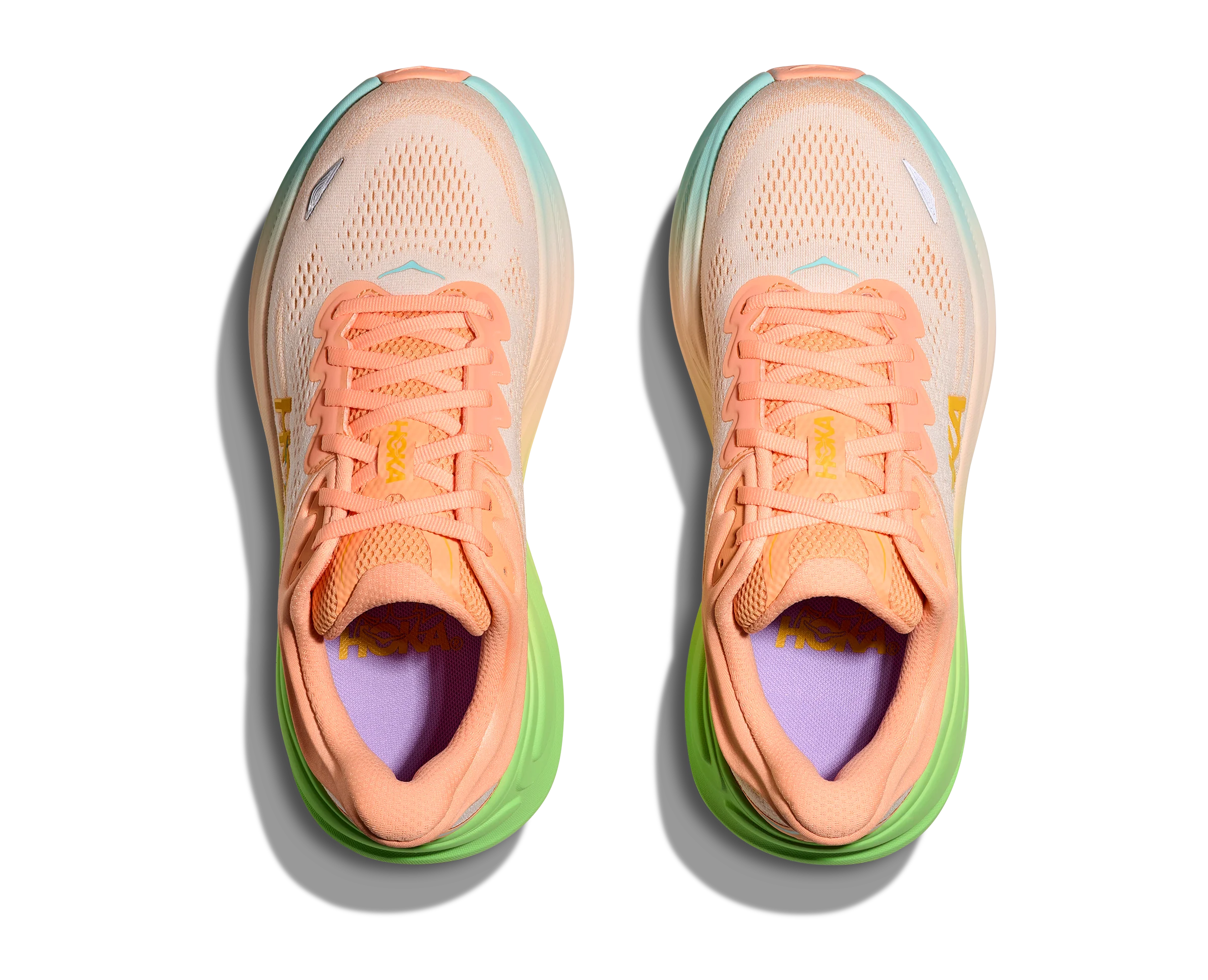 Hoka Mens Bondi 9 - Frost/Pale Tangerine - Neutral - SS25 - Image 3