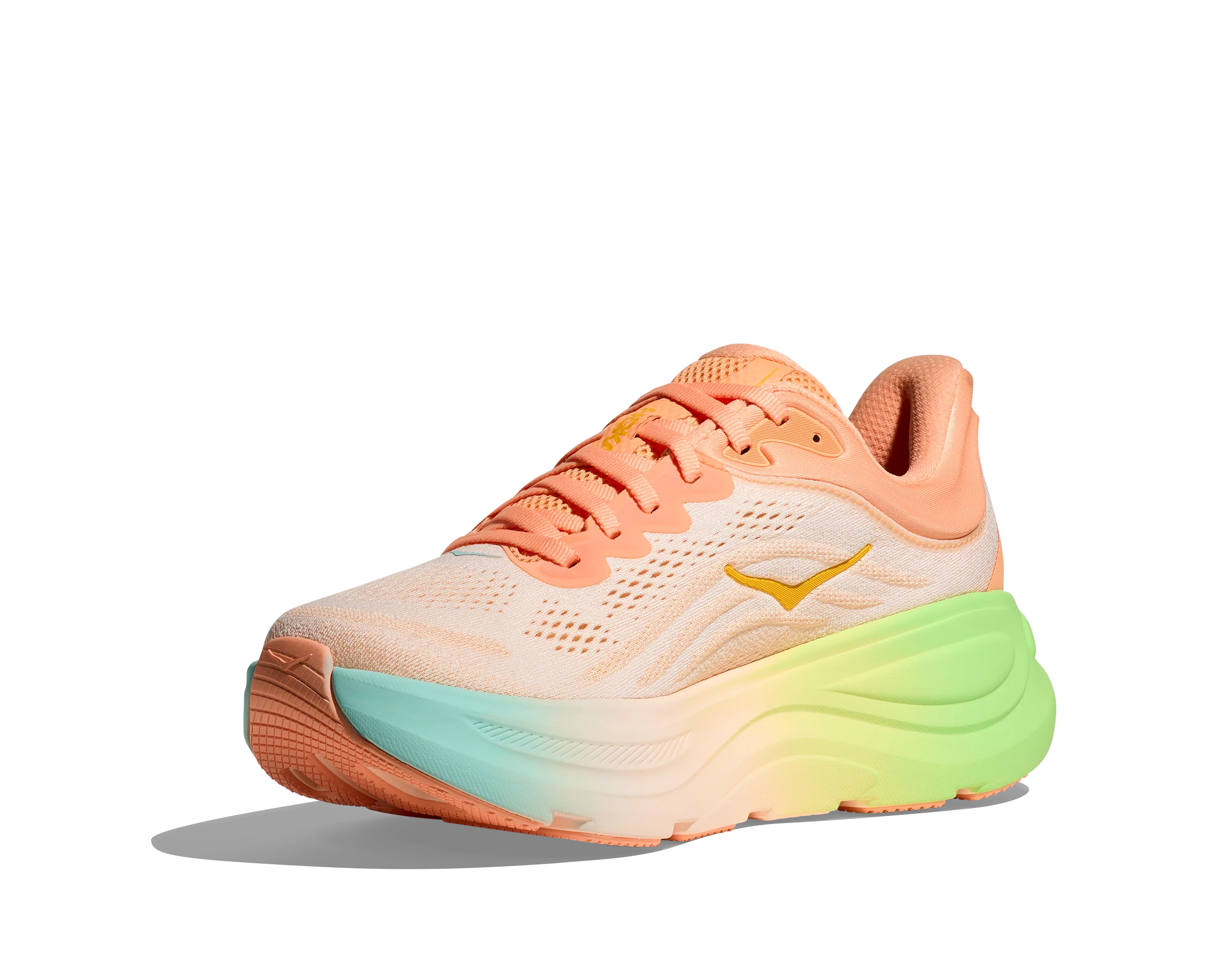 Hoka Mens Bondi 9 - Frost/Pale Tangerine - Neutral - SS25 - Image 4