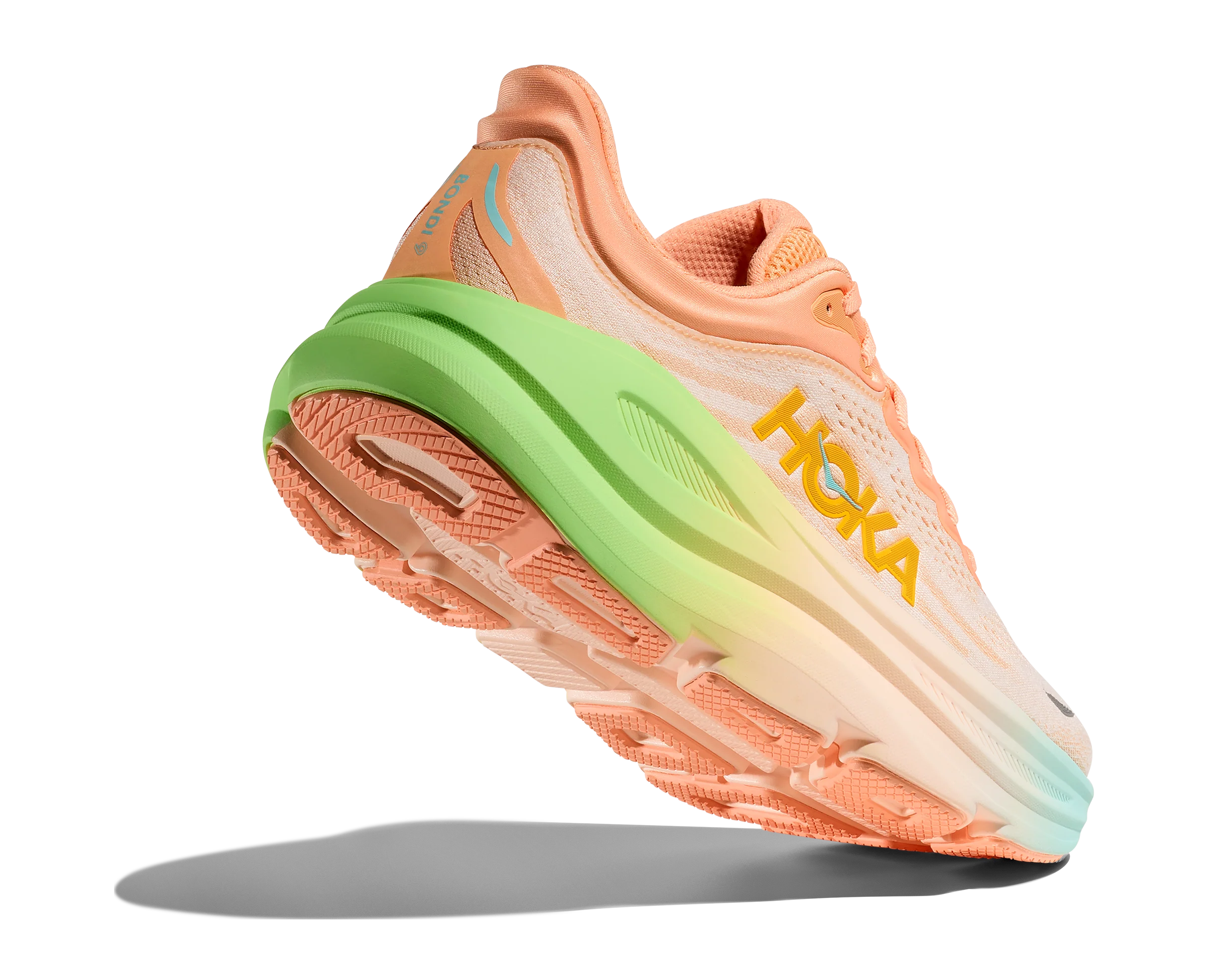 Hoka Mens Bondi 9 - Frost/Pale Tangerine - Neutral - SS25 - Image 5