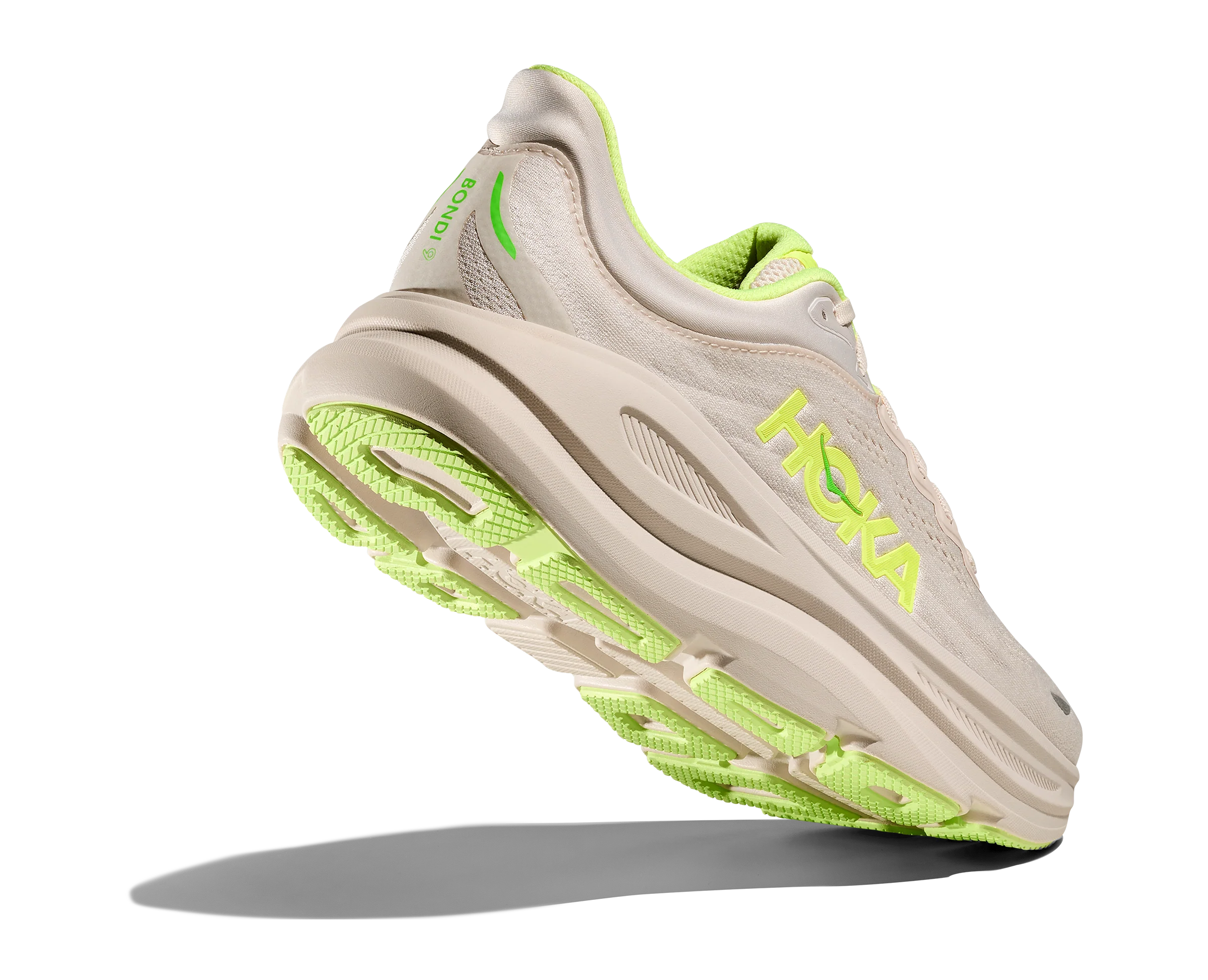 Hoka Mens Bondi 9 - Grout/Neon Yuzu - Neutral - SS26 - Image 5
