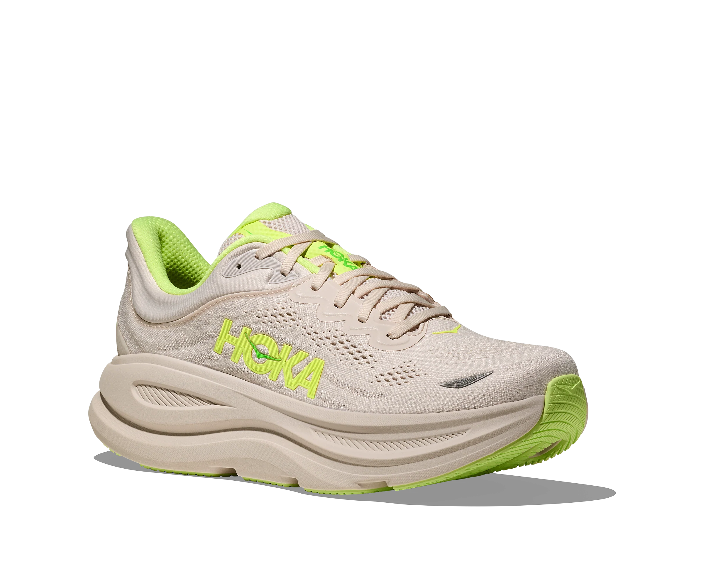 Hoka Mens Bondi 9 - Grout/Neon Yuzu - Neutral - SS26 - Image 7