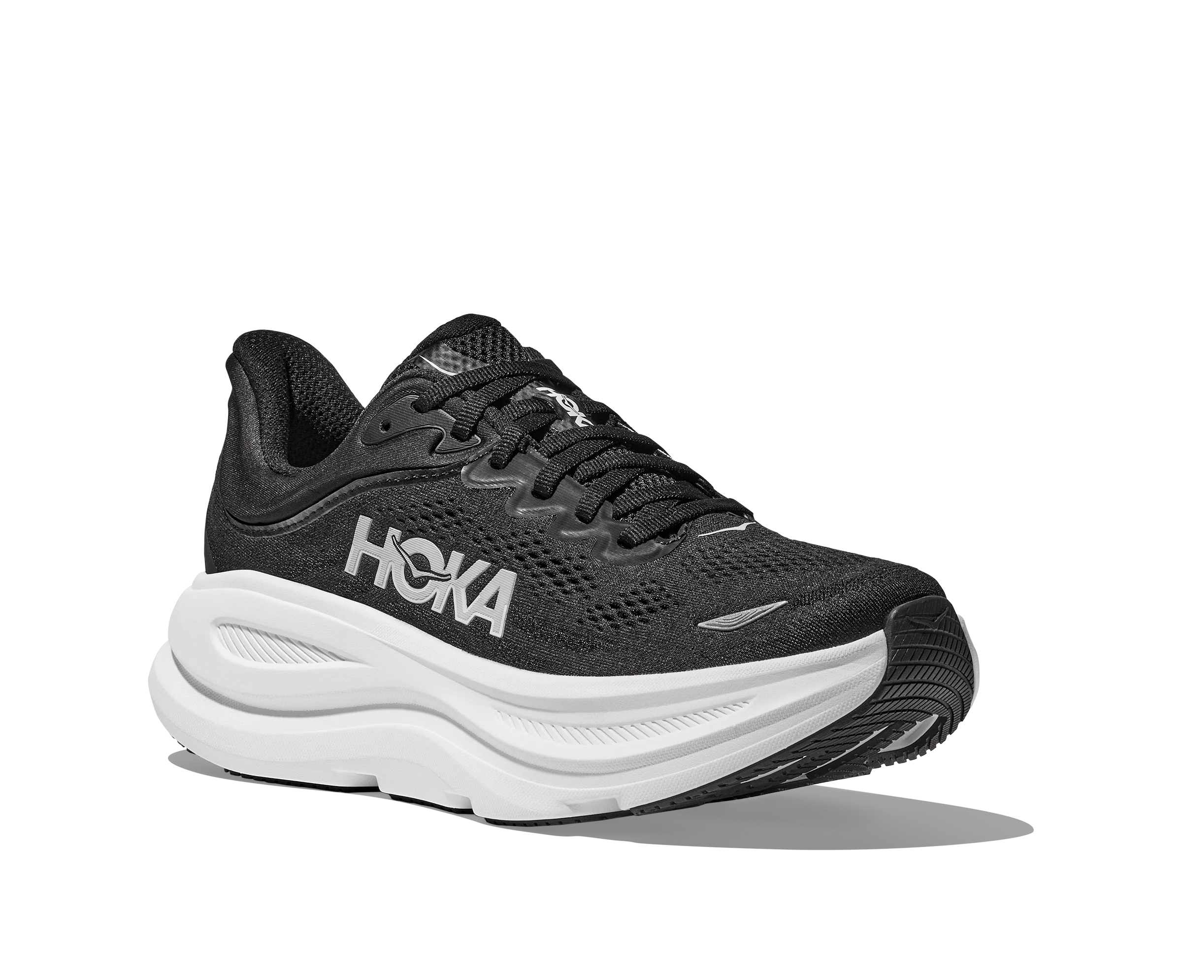 Hoka Mens Bondi 9 - Black/White - Neutral - AW25 - Image 7