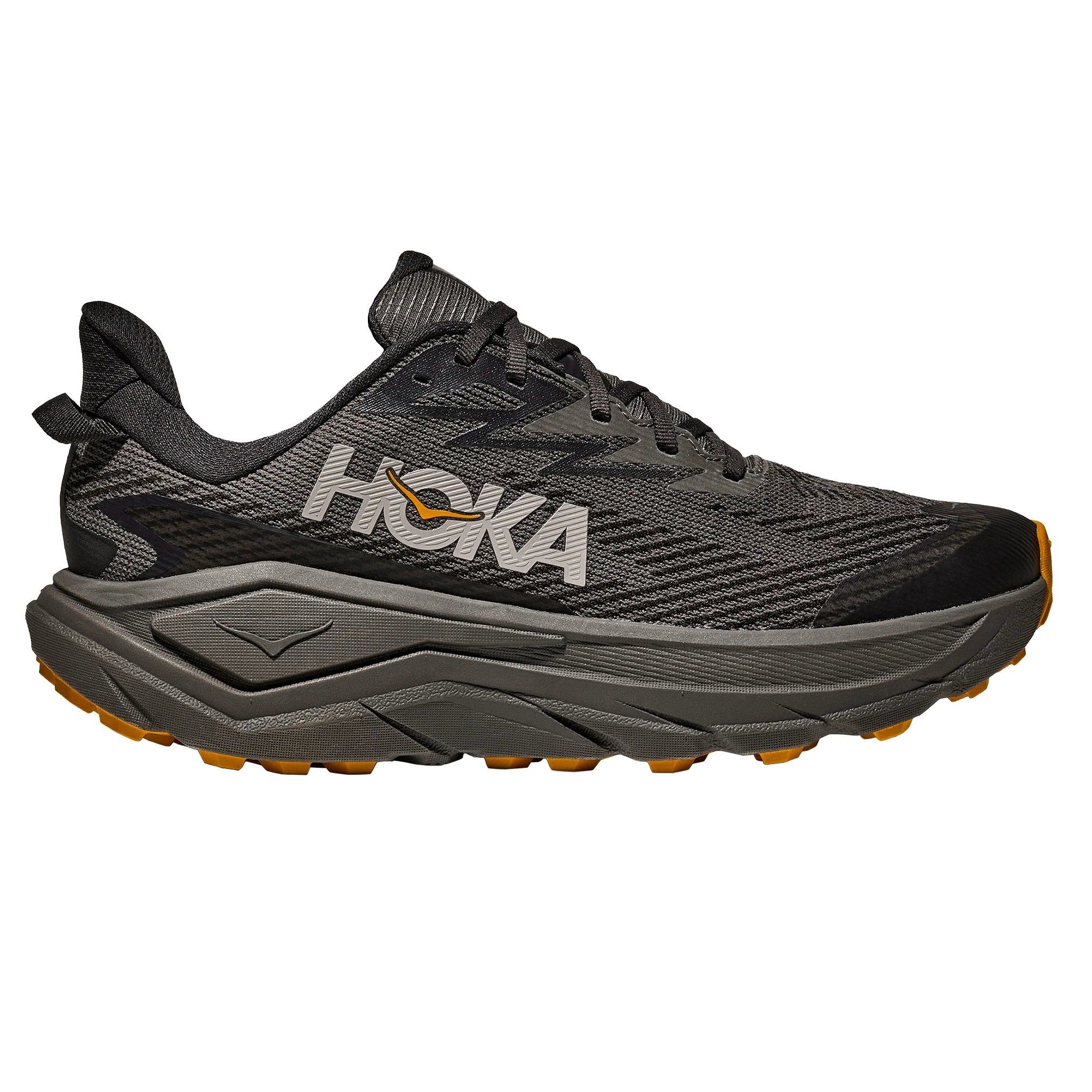 Hoka Mens Challenger 8 GTX - Asphalt Grey/Varsity Yellow - Trail - SS26