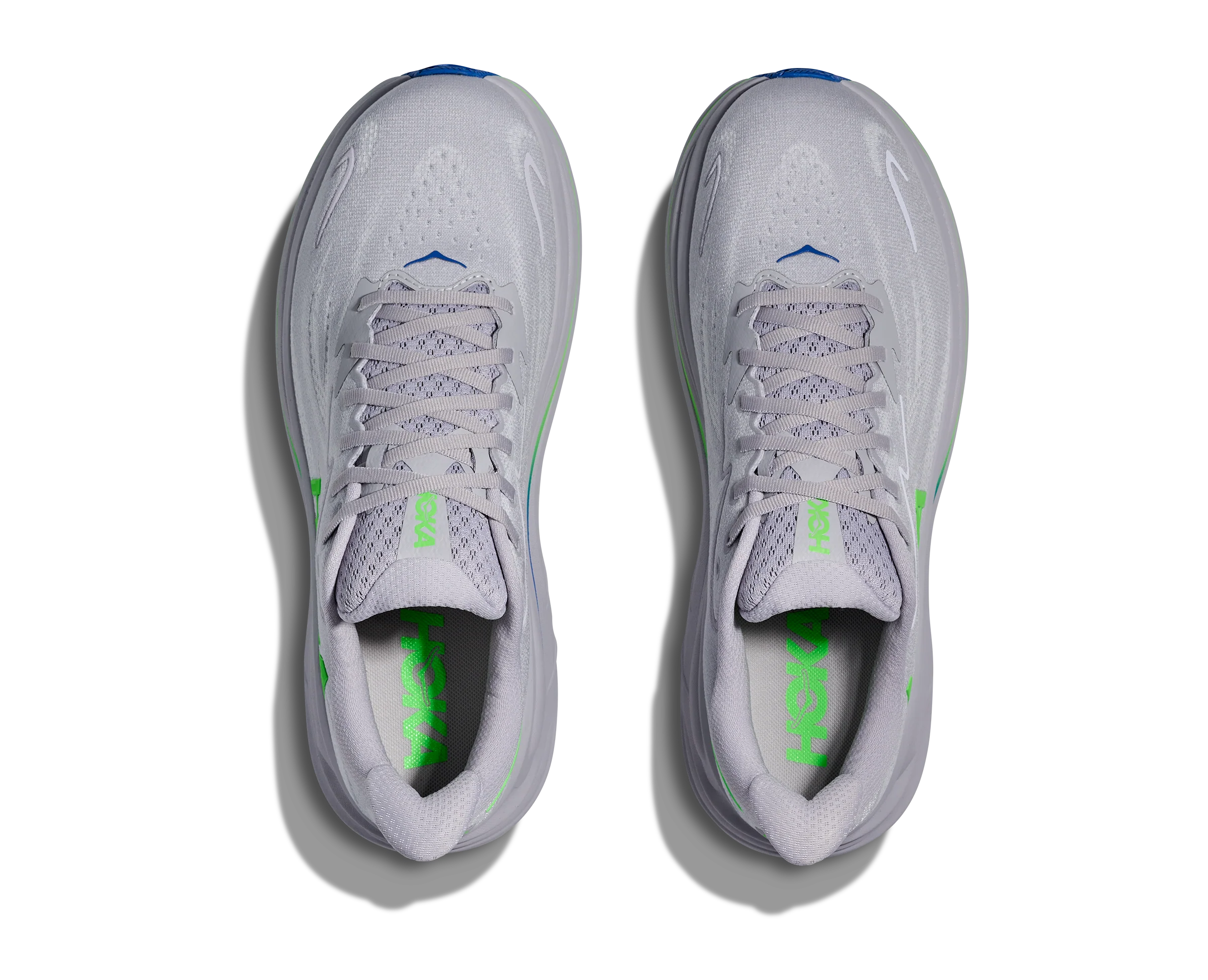 Hoka Mens Clifton 10 - Ash Grey/Neon Green - Neutral - SS26 - Image 4