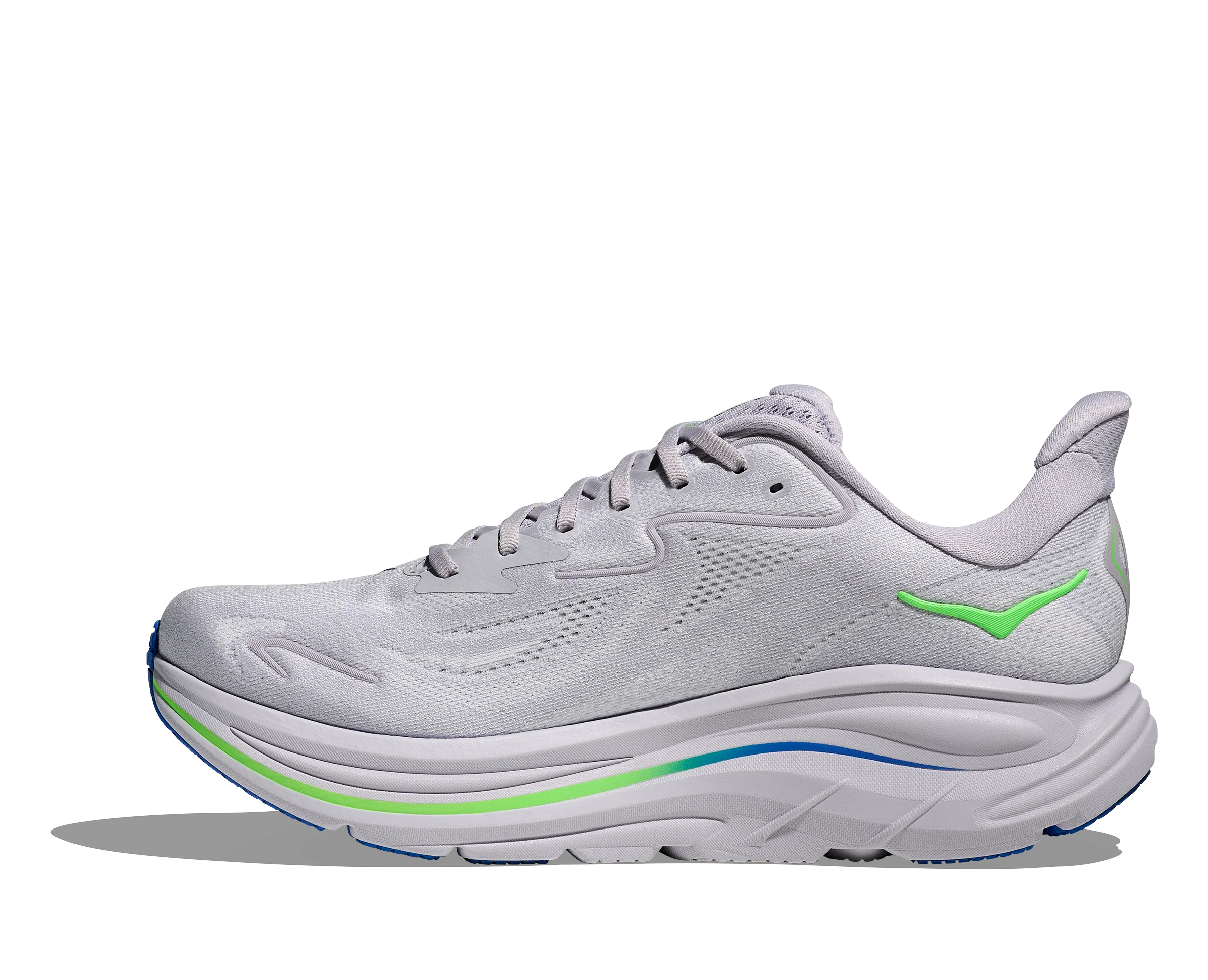 Hoka Mens Clifton 10 - Ash Grey/Neon Green - Neutral - SS26 - Image 6