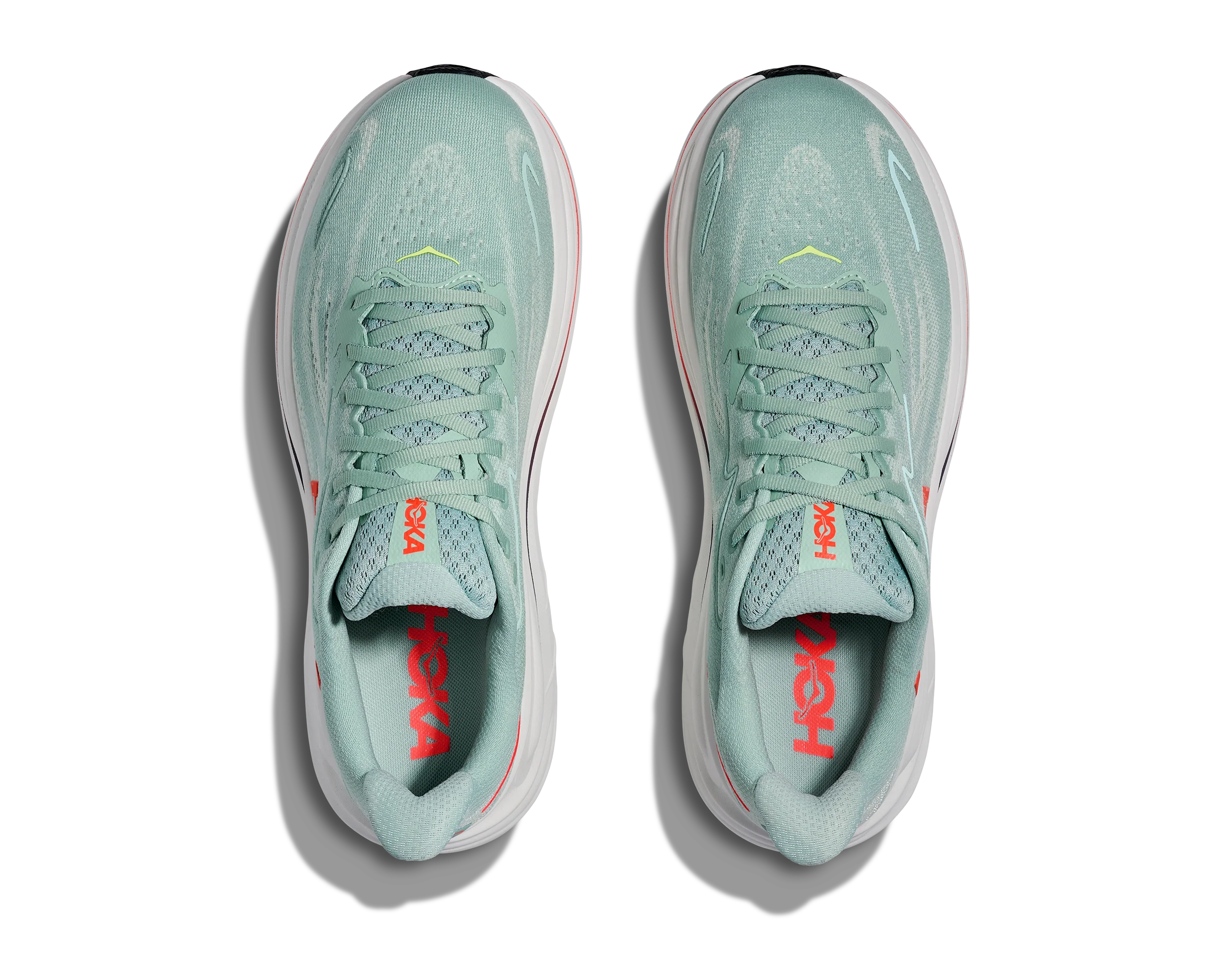 Hoka Mens Clifton 10 - Sage/Neon Flame - Neutral - SS26 - Image 4
