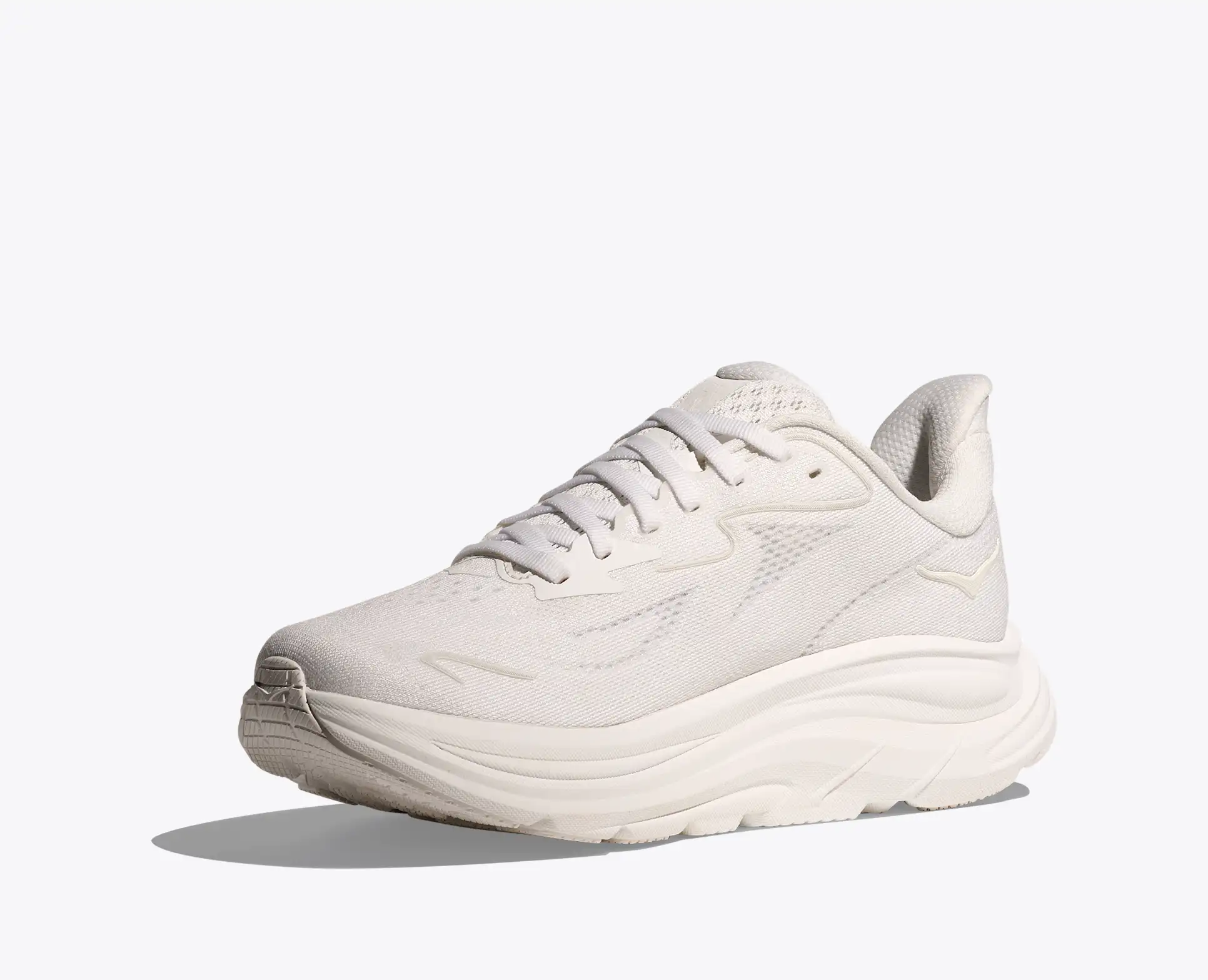 Hoka Mens Clifton 10 Wide - 2E Width - White/White - Neutral - SS25 - Image 7