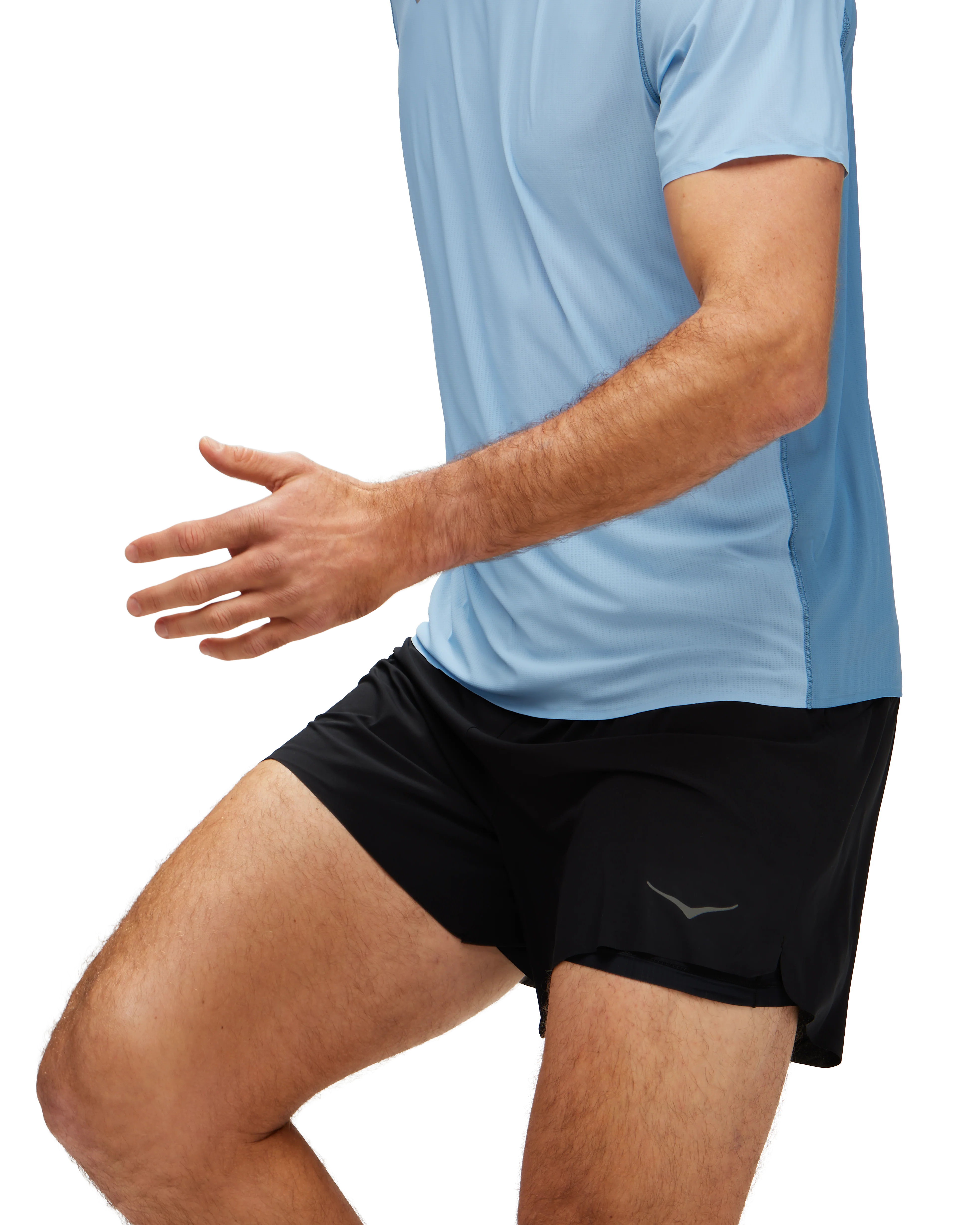 Hoka Mens Glide 5" Short with Brief - Black - Image 3