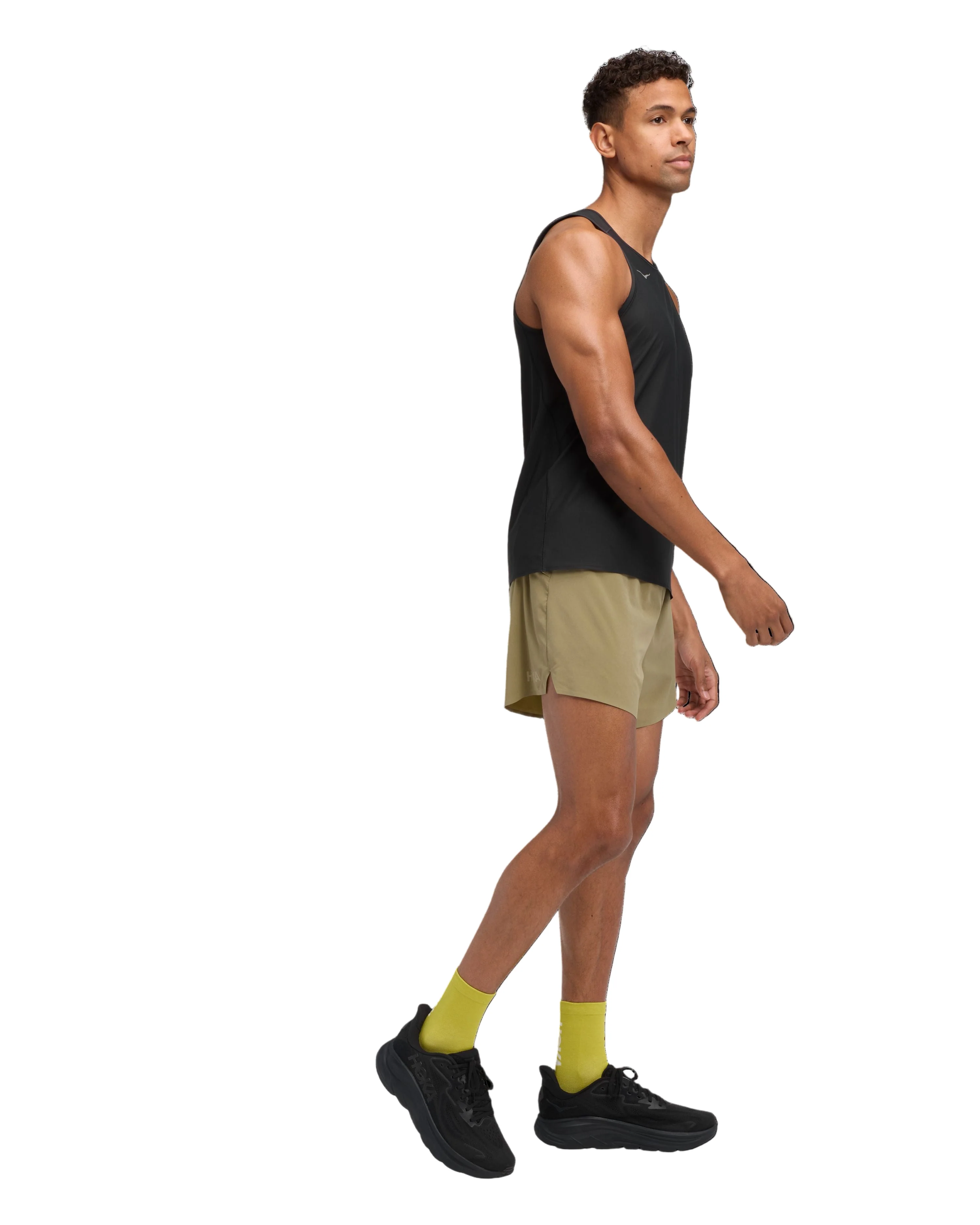 Hoka Mens Glide 5" Short with Brief - Wild Mushroom - Image 3