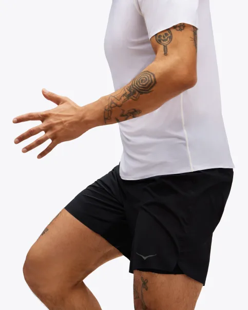 Hoka Mens Glide 7" 2in1 Short - Black - Image 4