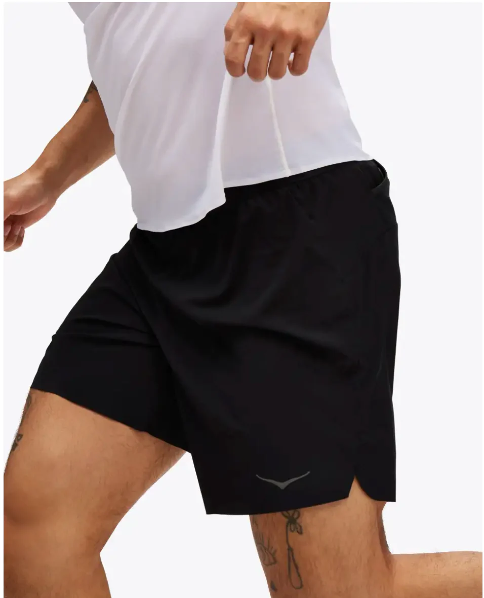 Hoka Mens Glide 7" Short with Brief - Black - Image 4