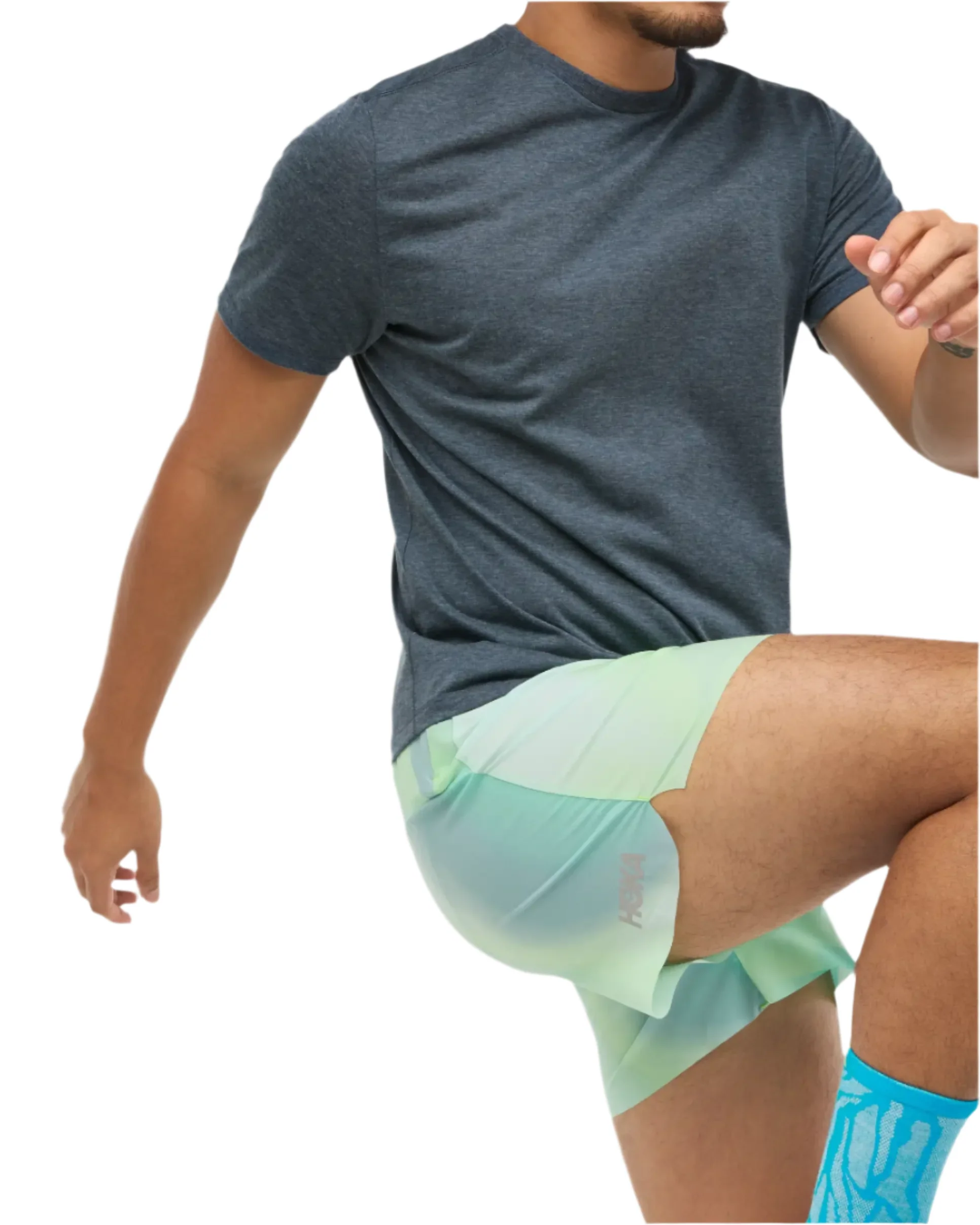Hoka Mens GlideTech Short Sleeve - Varsity Navy - Image 6