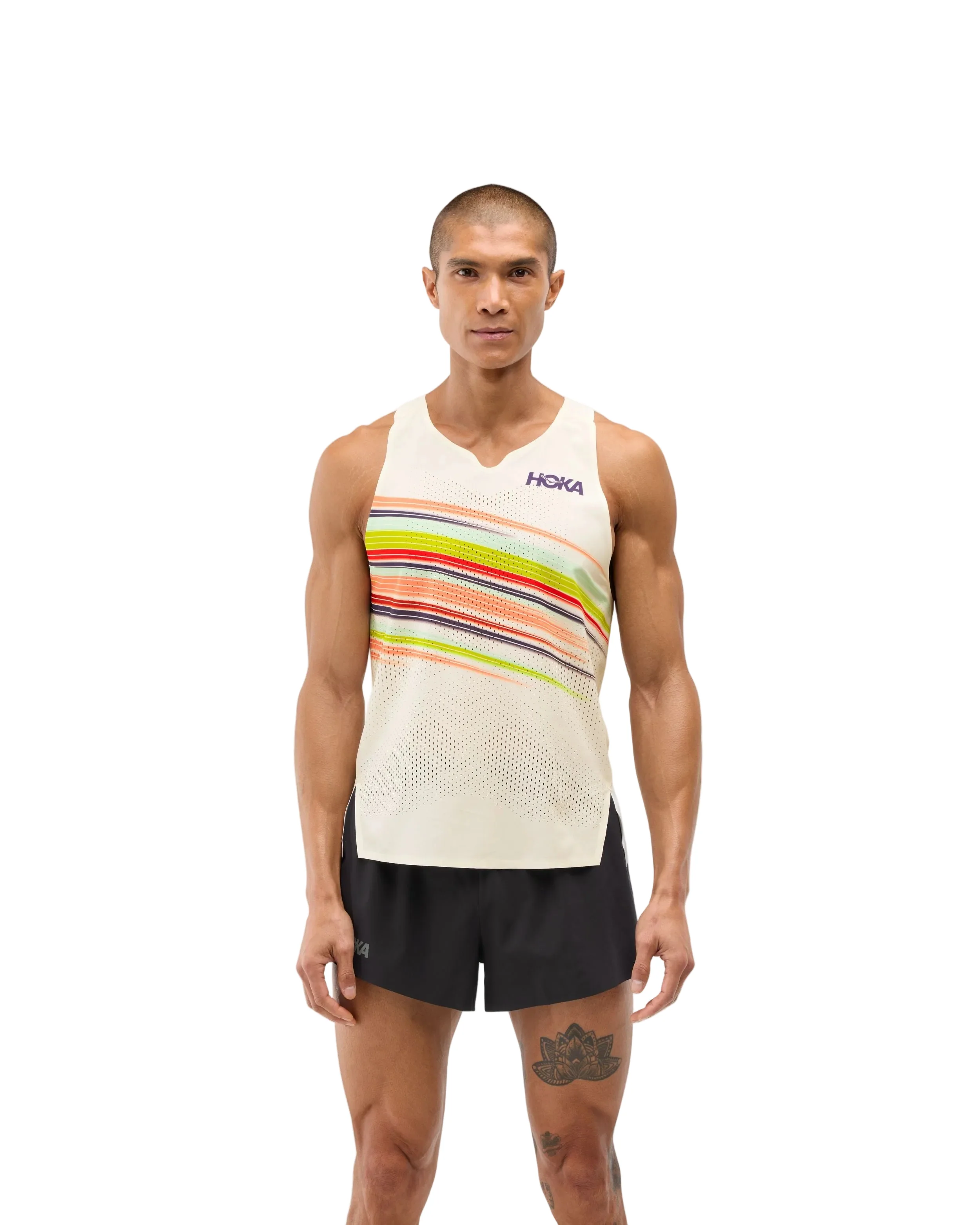 Hoka Mens Race Day Singlet - Alabaster Flare - SS26 - Image 5