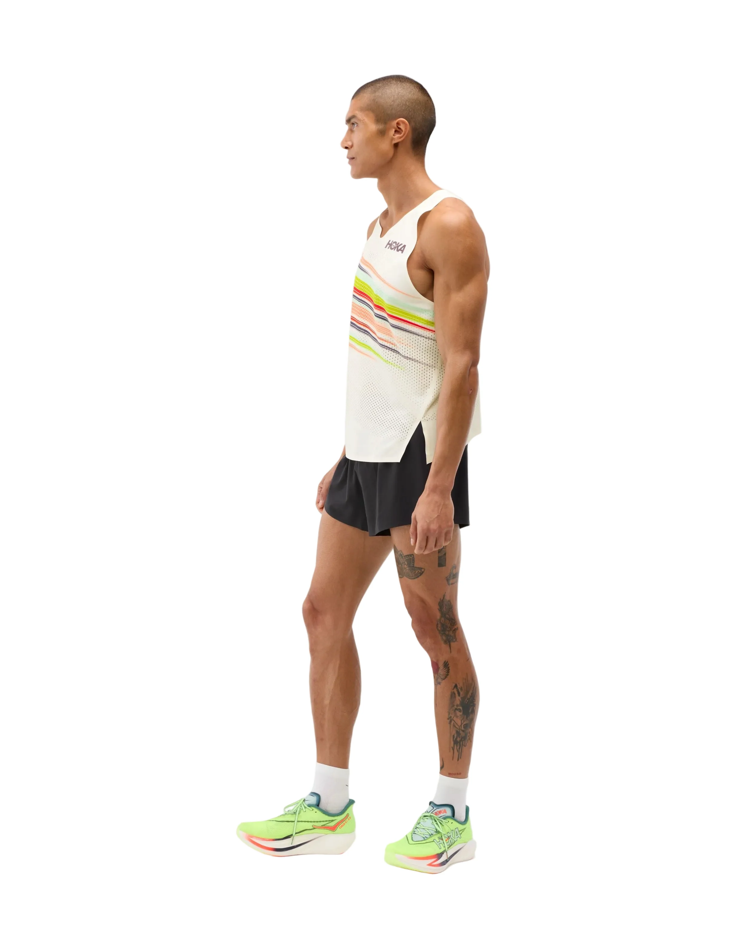 Hoka Mens Race Day Singlet - Alabaster Flare - SS26 - Image 7