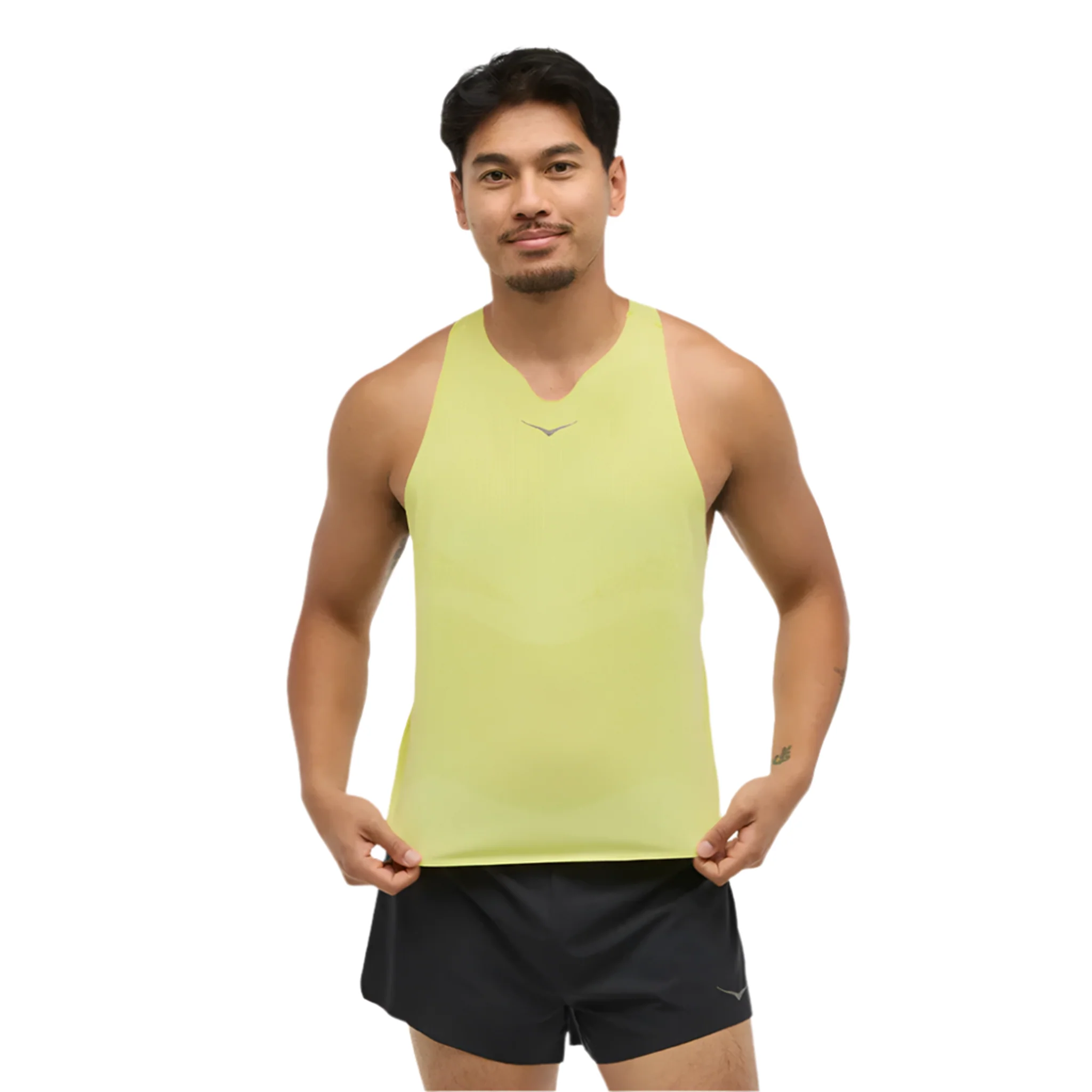 Hoka Mens Race Day Singlet - Hoka Citrus - Image 3