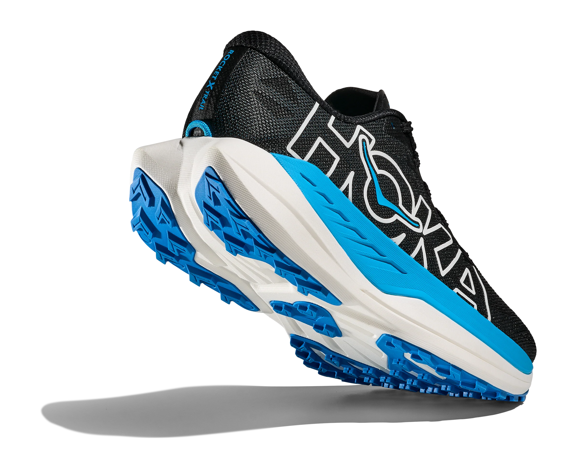 Hoka Mens Rocket X Trail - Black/Skyward Blue - Trail - AW25 - Image 5