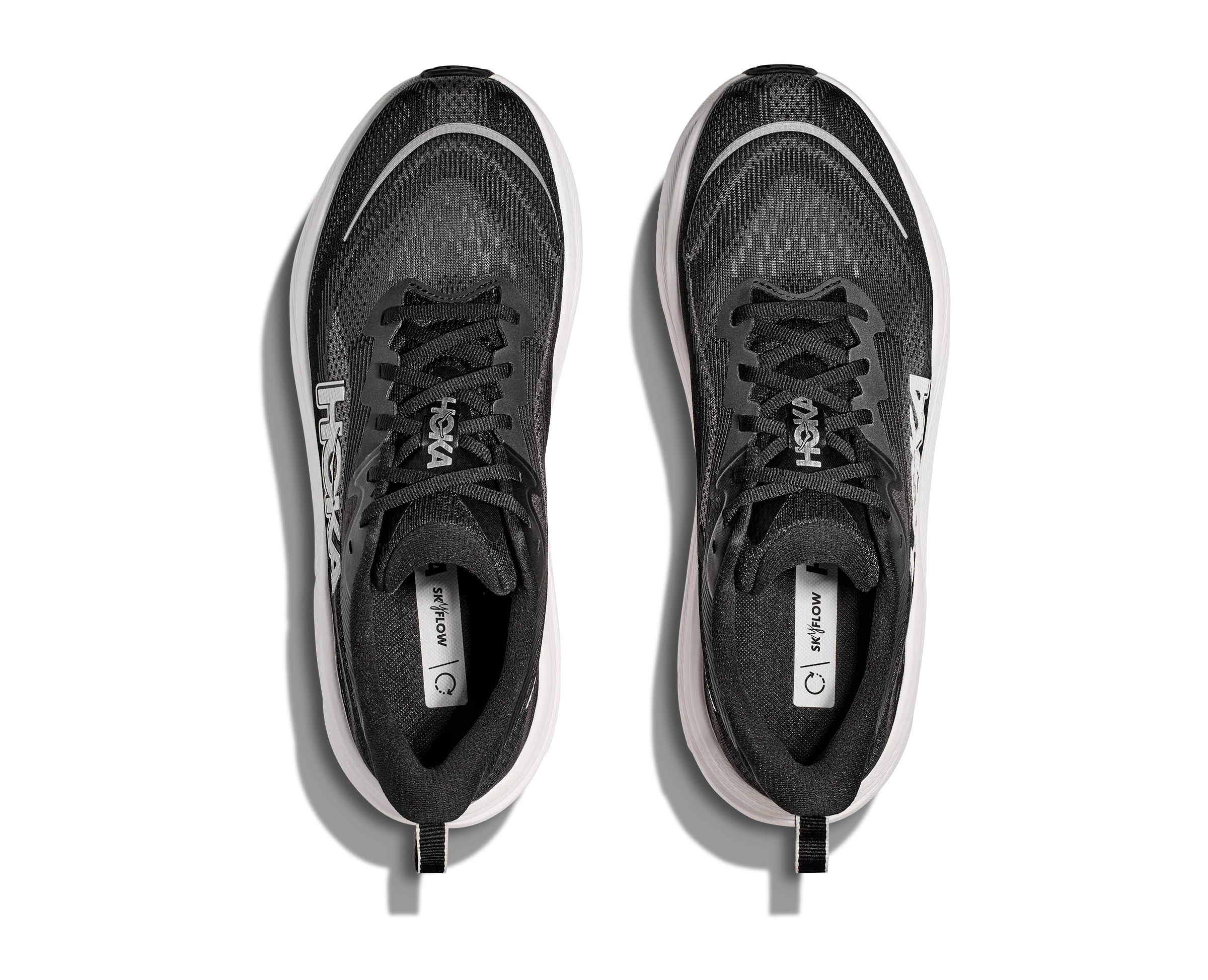 Hoka Mens Skyflow - Black/White - Neutral - Image 3
