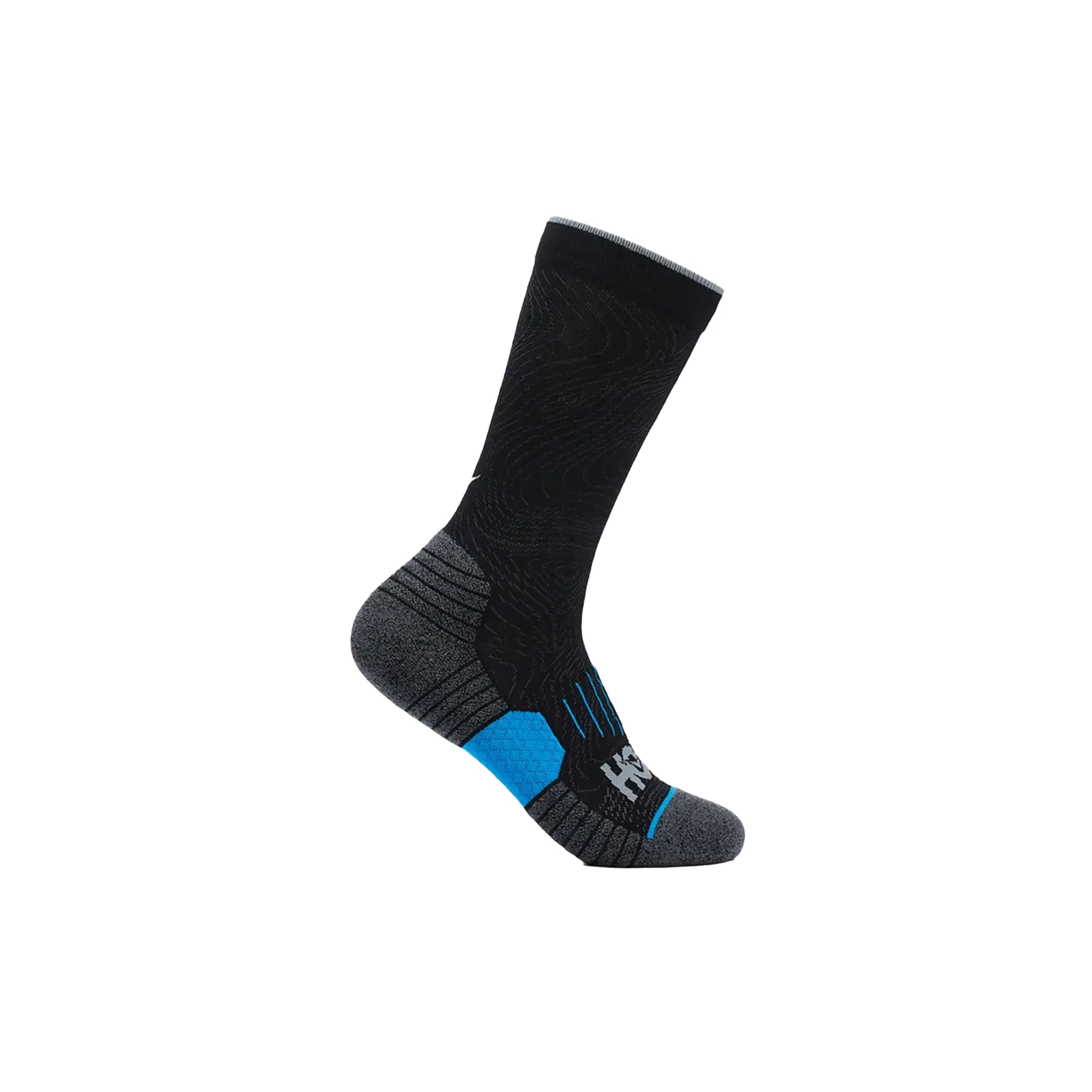 Hoka Unisex Crew Run Sock 3-Pack - White/Black/Grey - Image 3