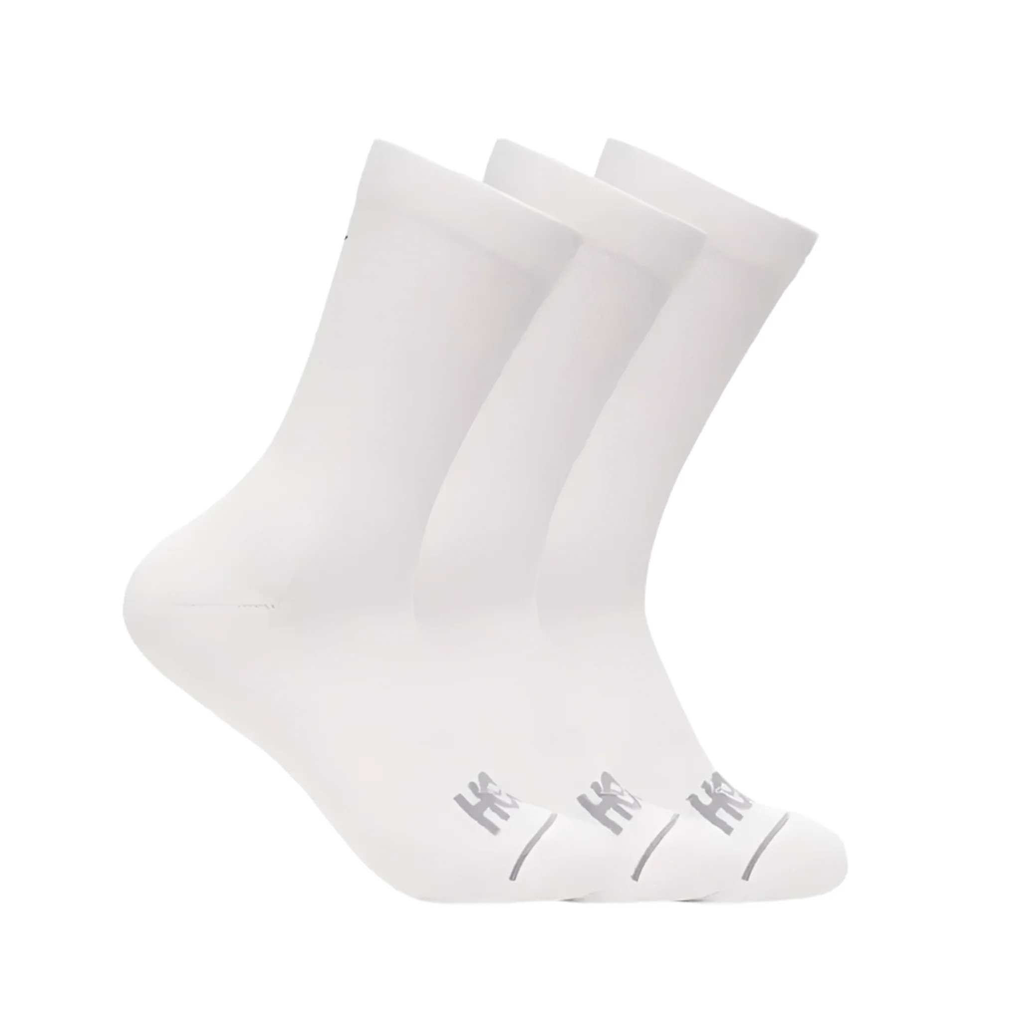 Hoka Unisex Crew Run Sock 3-Pack - White/White/White