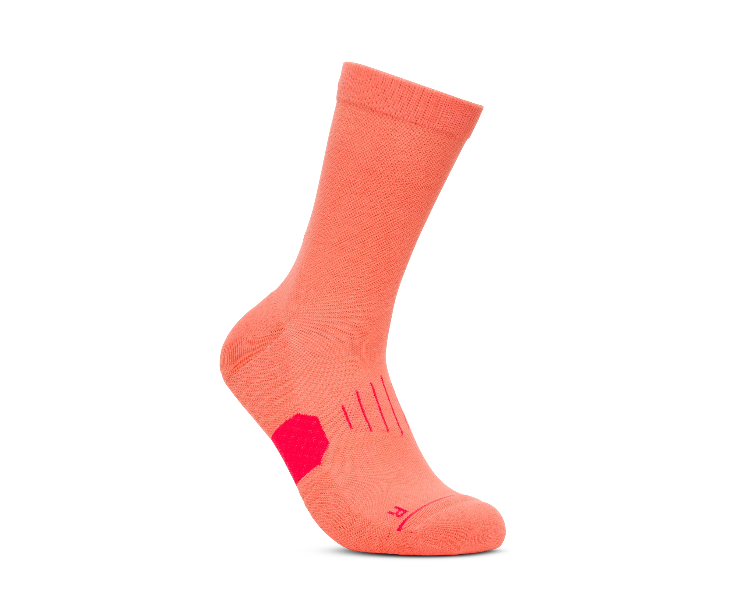 Hoka Unisex GPX Crew Run Sock - Neon Cantaloupe - Image 2